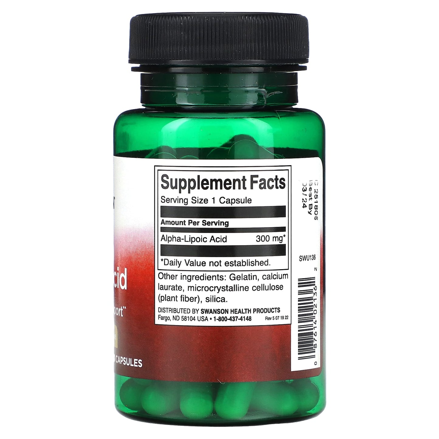 Swanson, Alpha Lipoic Acid, 300 mg, 60 Capsule - Image 2