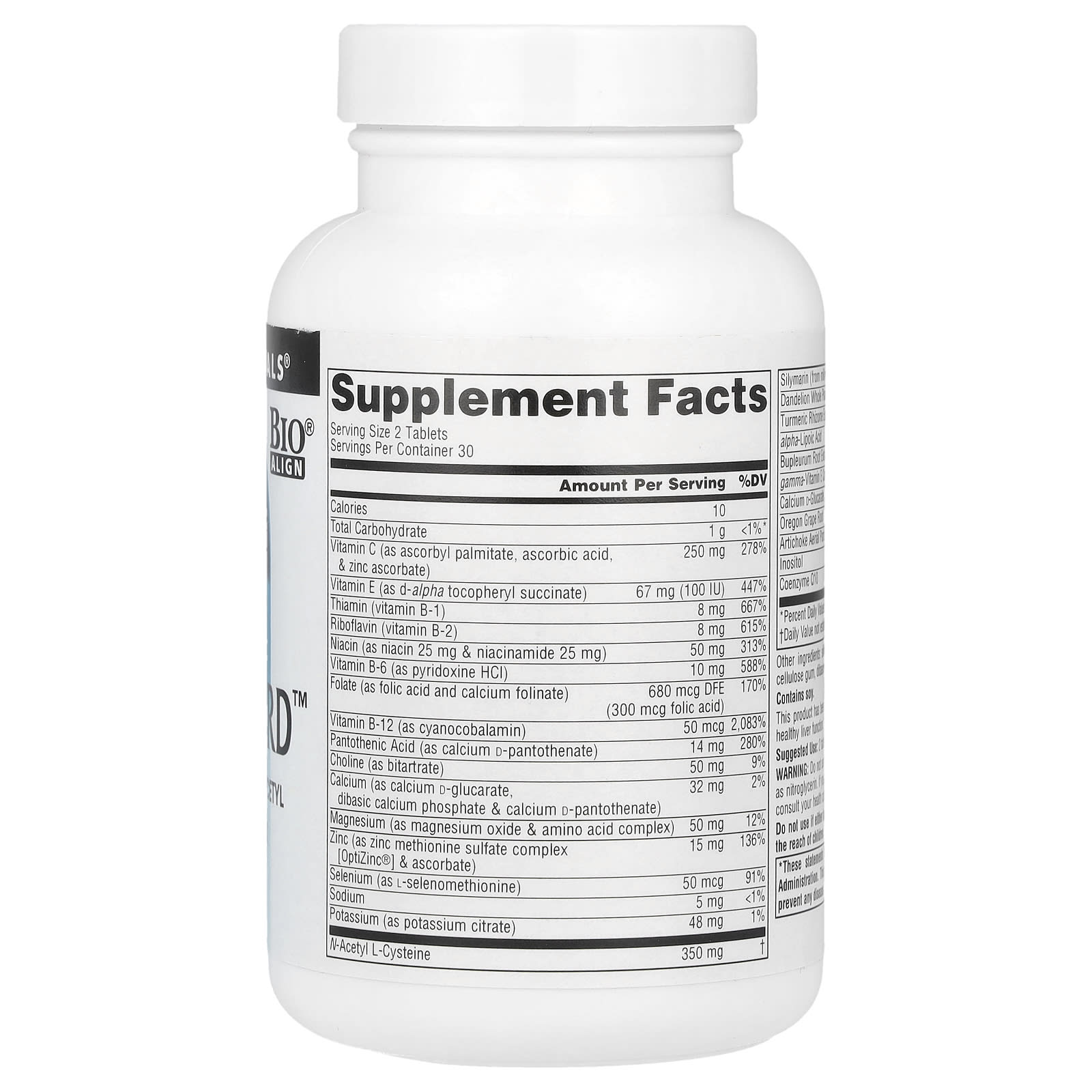 Source Naturals, Liver Guard™, Silymarin, CoQ10, N-Acetyl Cysteine Complex, 60 Tablets - Image 2