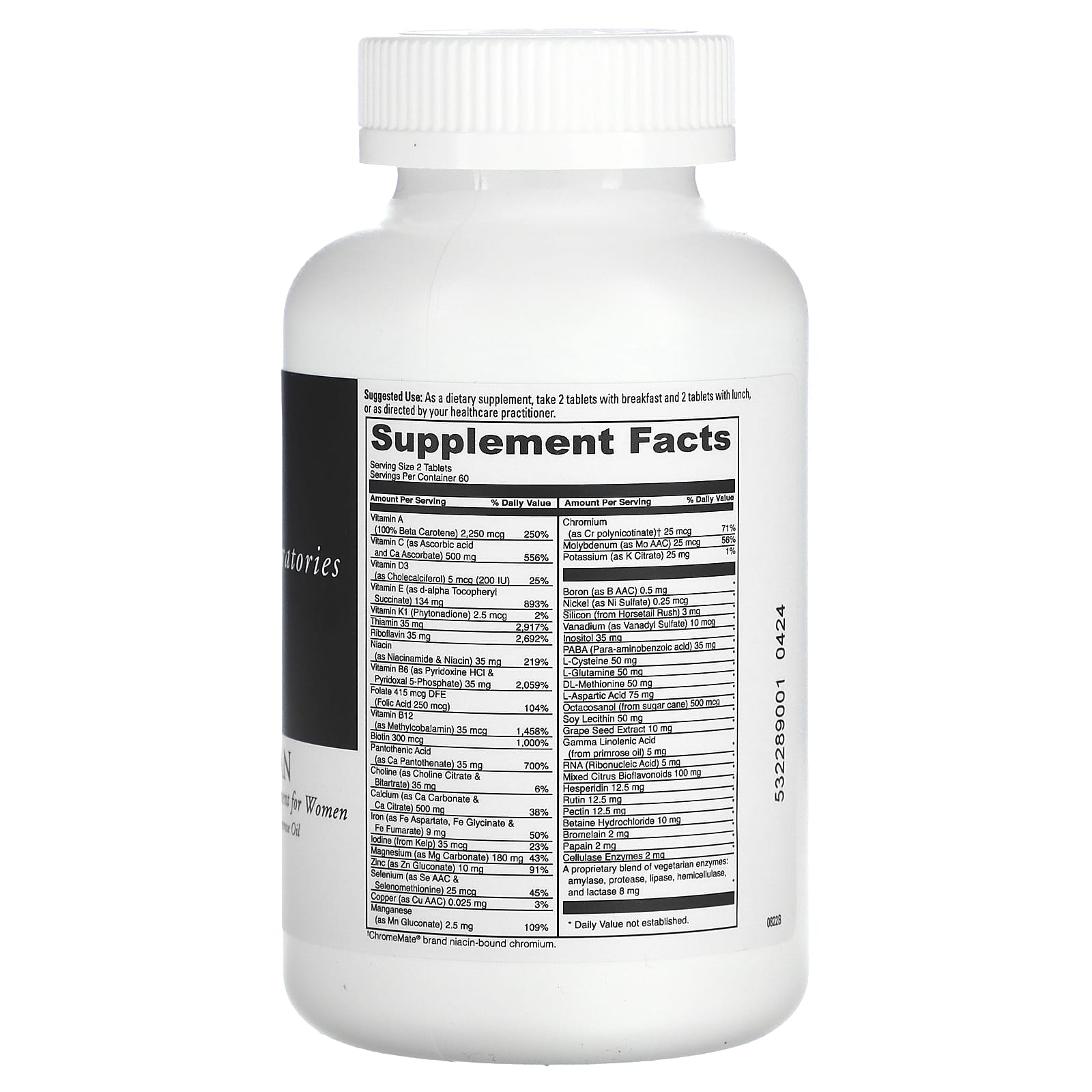DaVinci Laboratories Spectra Woman Multiple Vitamin & Mineral Supplement 120 Tablets - Image 2