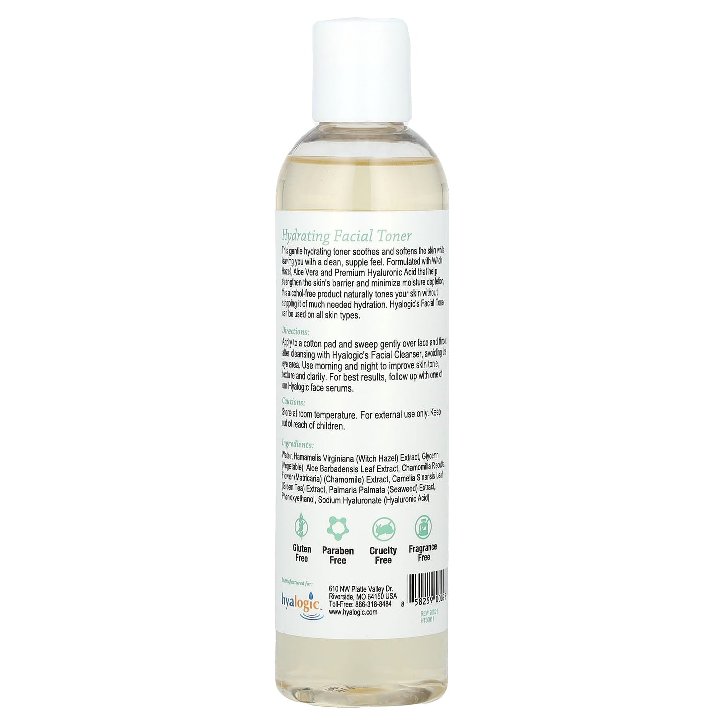 Hydrating Facial Toner with Hyaluronic Acid & Witch Hazel by Hyalogic - Image 2
