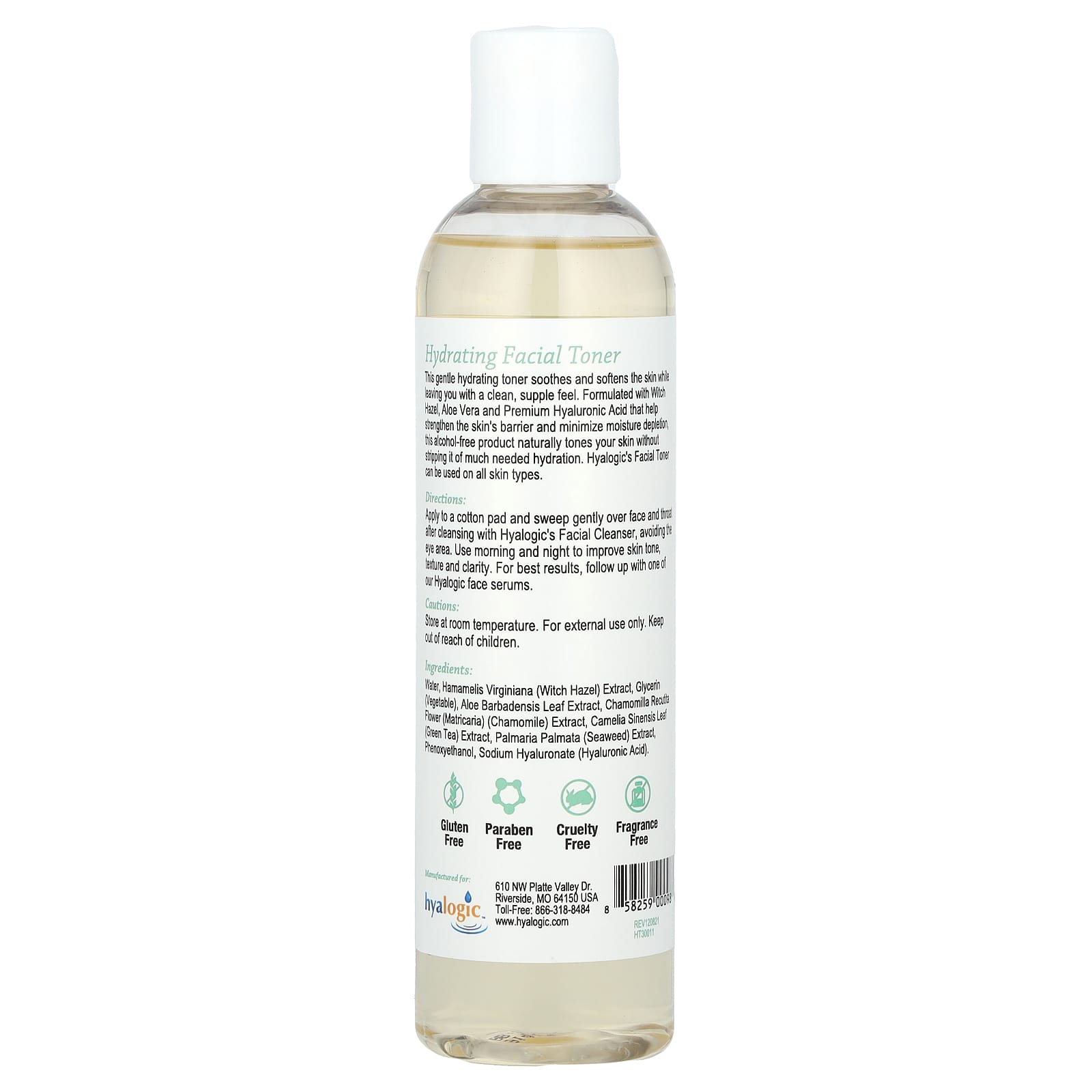 Hydrating Facial Toner with Hyaluronic Acid & Witch Hazel by Hyalogic - Image 2