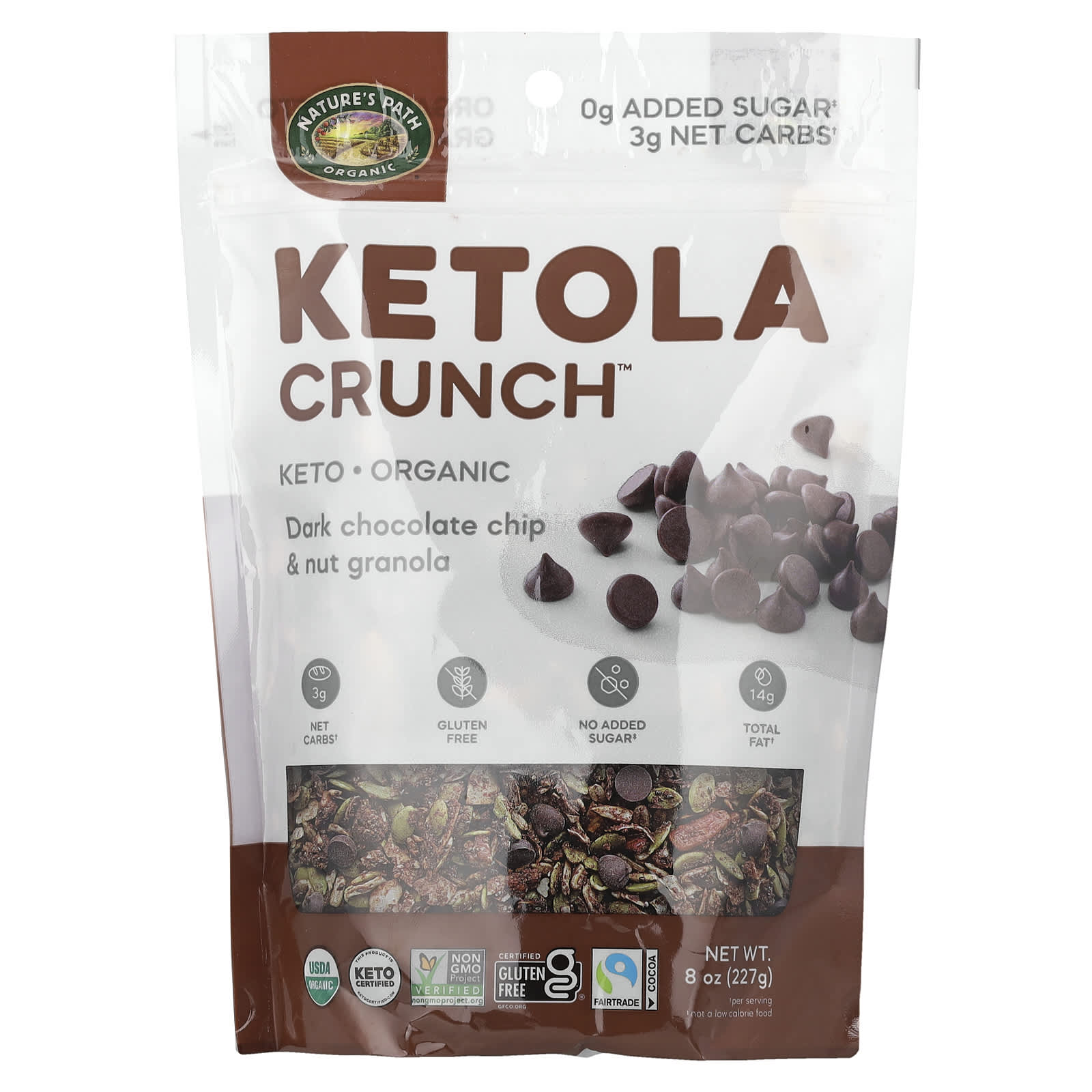 Nature's Path, Ketola Crunch™, Dark Chocolate Chip & Nut Granola, 8 oz (227 g) - Image 1
