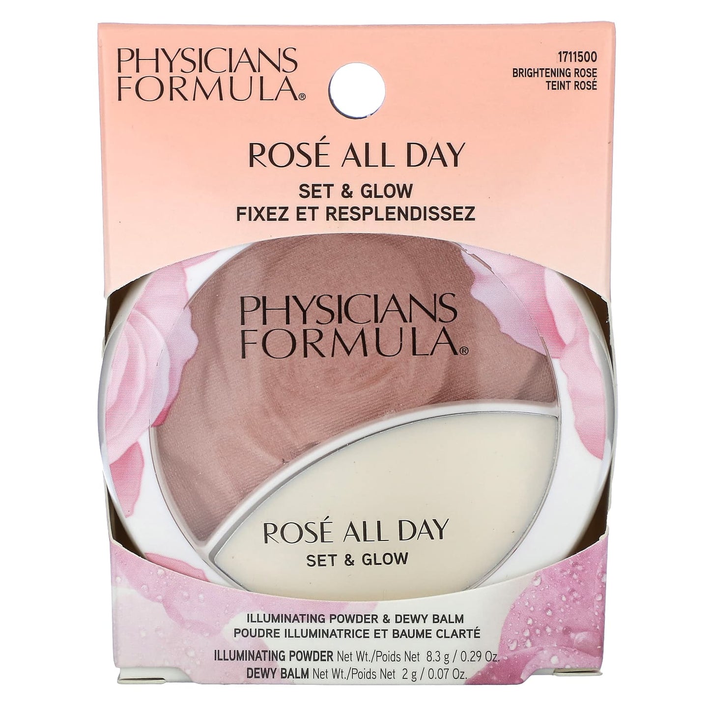 Physicians Formula, Rosé All Day, Set & Glow, Illuminating Powder & Dewy Balm, 1711500 Brightening Rose, 1 Count - Image 2