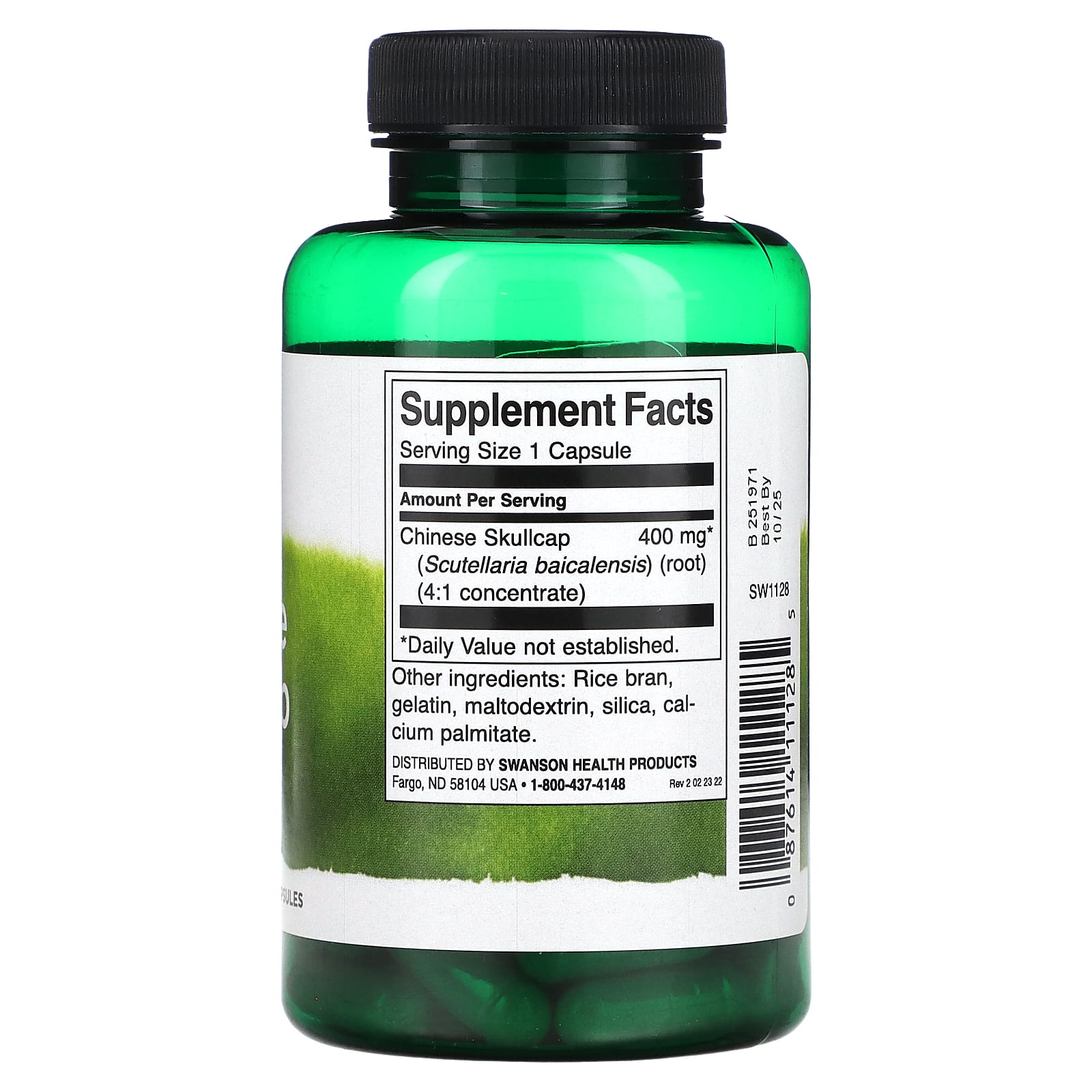 Swanson, Chinese Skullcap, 400 mg, 90 Capsules - Image 2