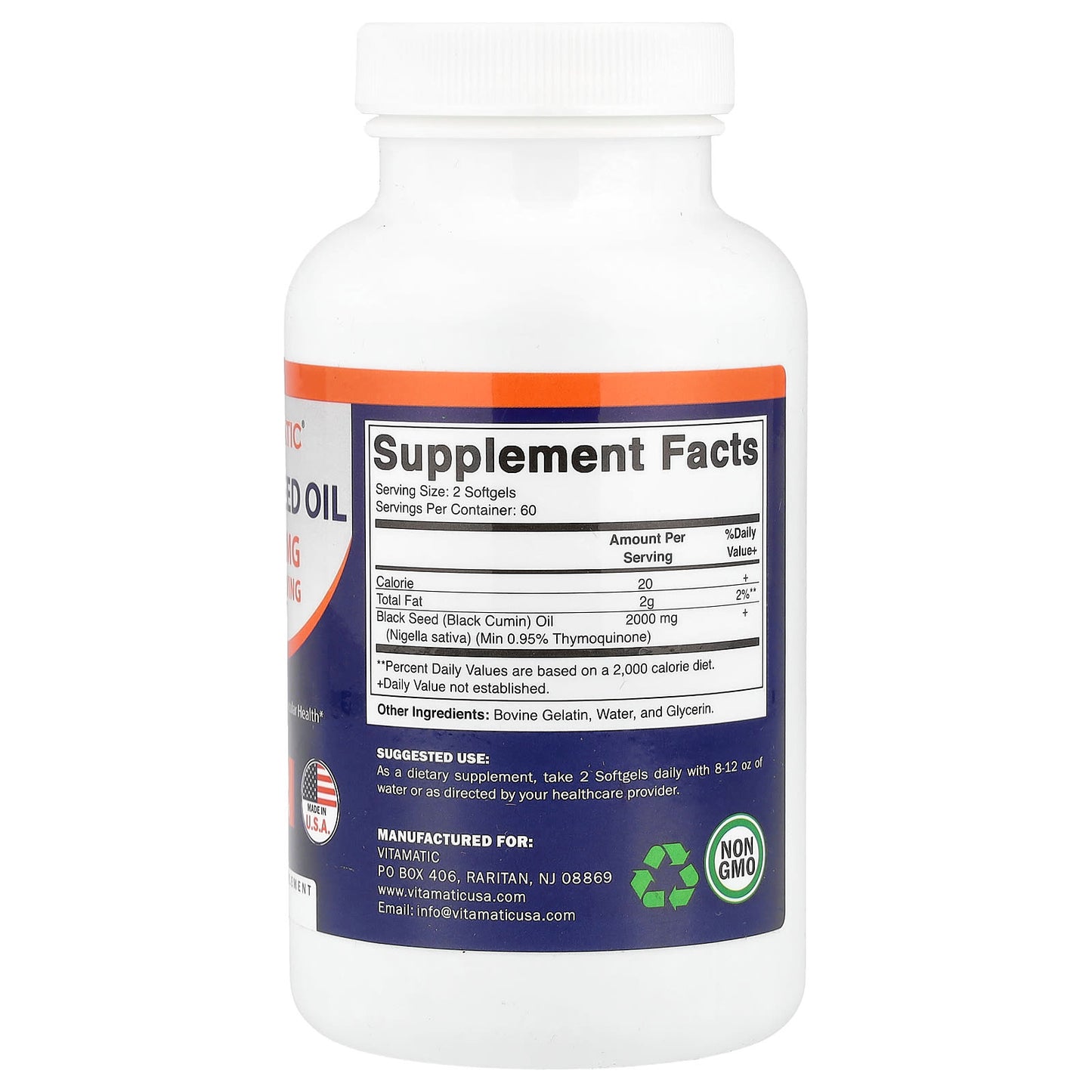 Vitamatic, Black Seed Oil, 120 Softgels (1,000 mg per Softgel) - Image 2