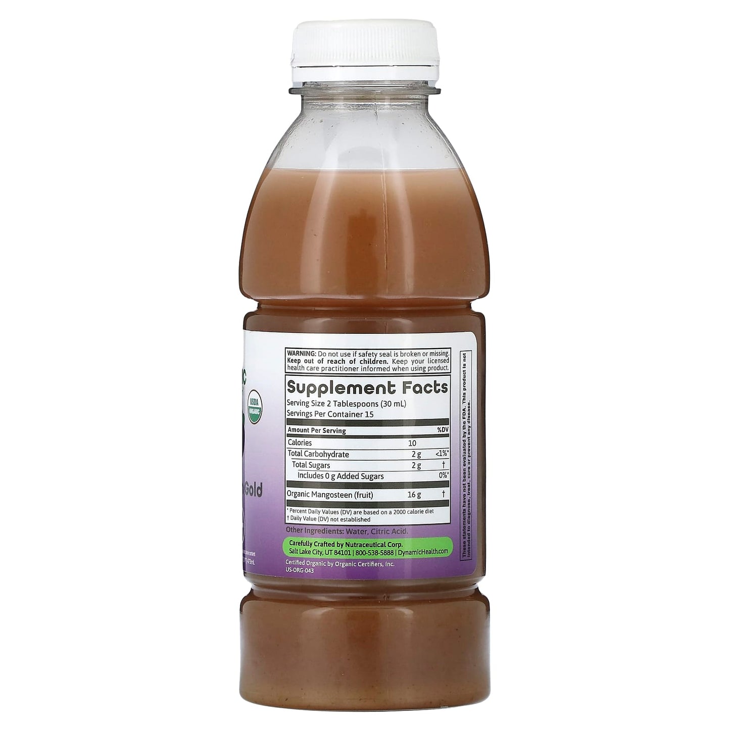 Mangosteen Gold USDA Organic Juice Concentrate by Dynamic Health 16 fl oz (473 ml) - Image 2