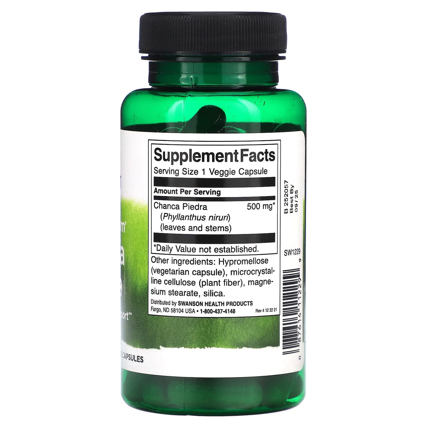 Swanson, Full Spectrum Chanca Piedra, 500 mg, 60 Veggie Capsules - Image 2