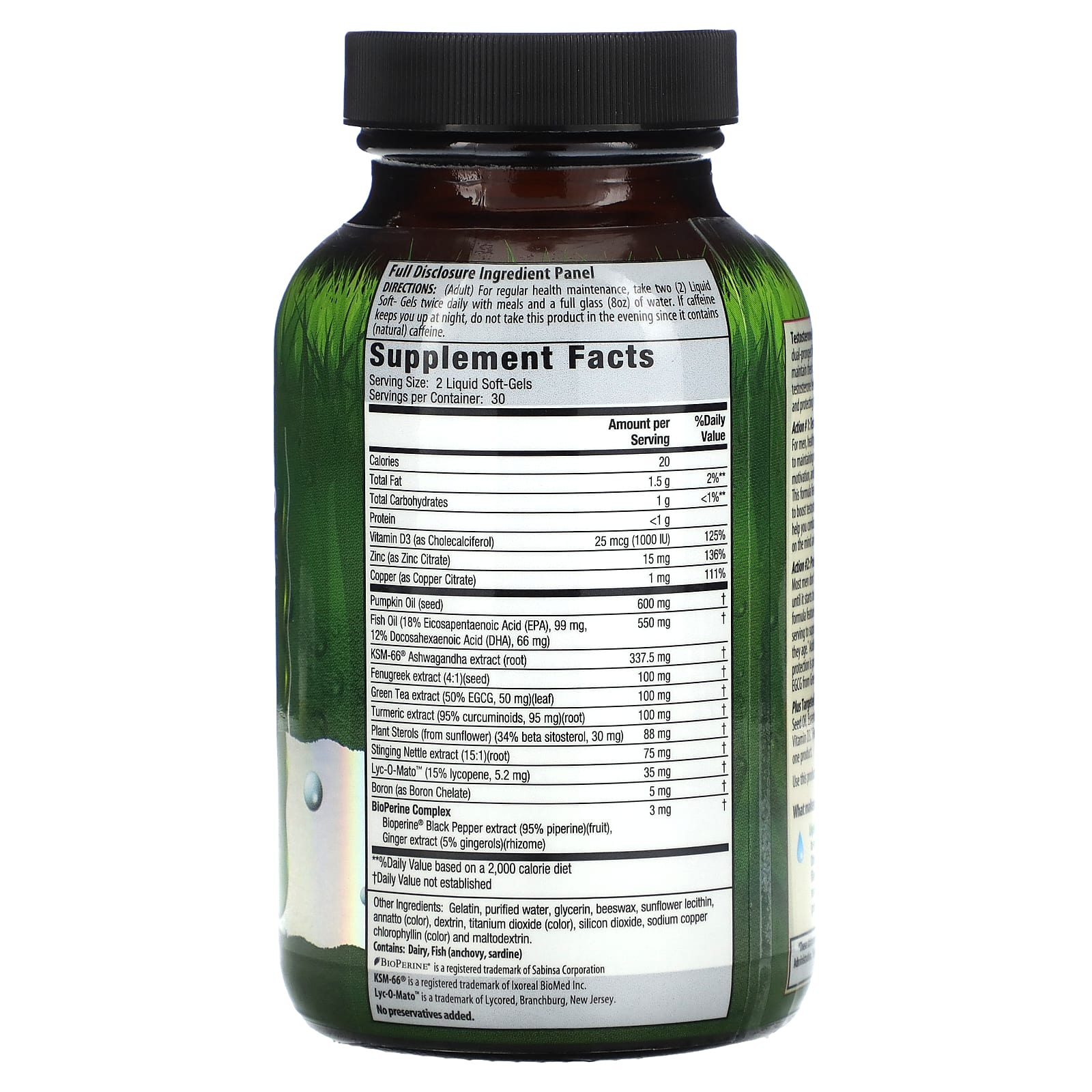 Irwin Naturals Testosterone UP Prostate Defense Supplements, 60 Count - Image 2