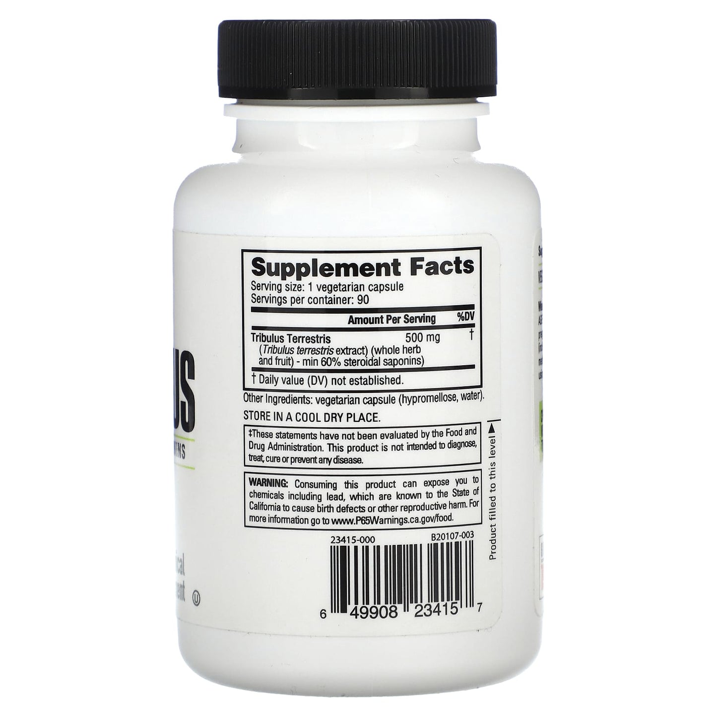 NutraBio, Tribulus, 90 Capsules (500 mg per Capsule) - Image 2