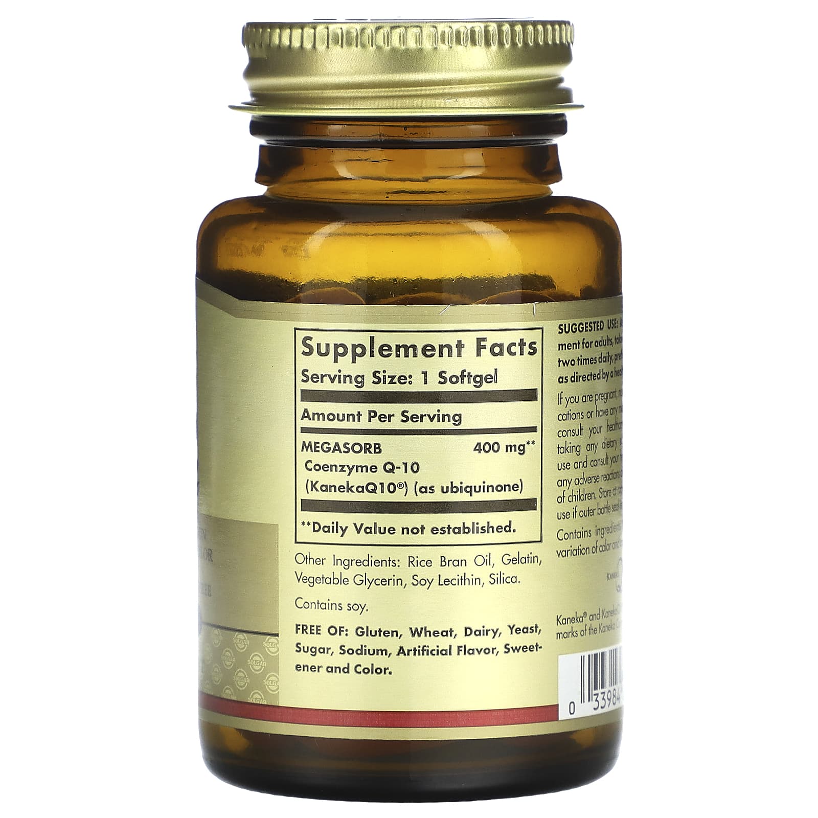 Solgar, Megasorb CoQ-10, 400 mg, 30 Softgels - Image 2