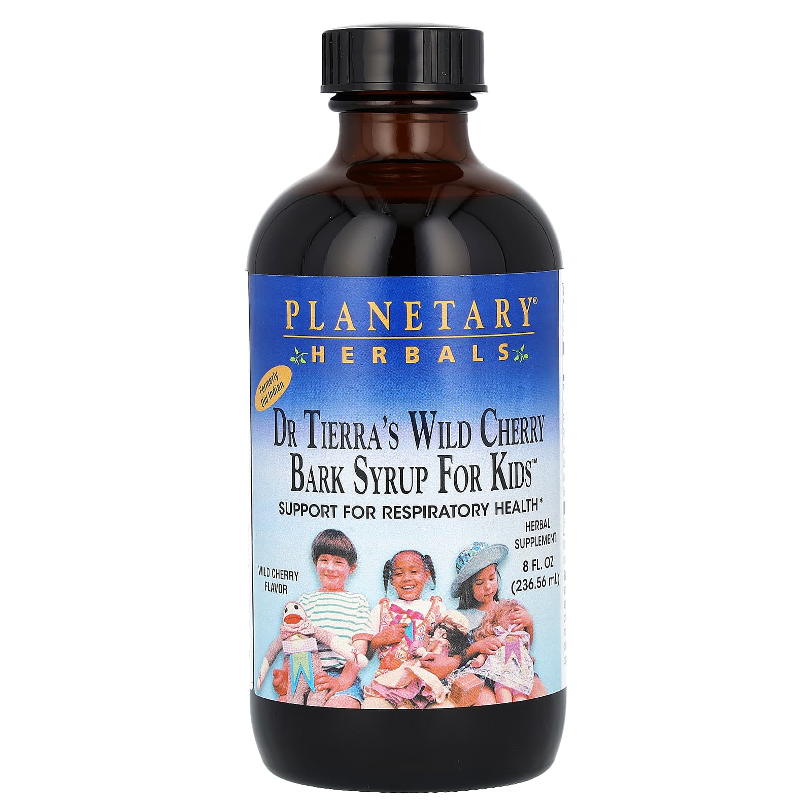 Planetary Herbals, Dr. Tierra's Wild Cherry Bark Syrup For Kids, Wild Cherry, 8 fl oz (236.56 ml) - Image 1