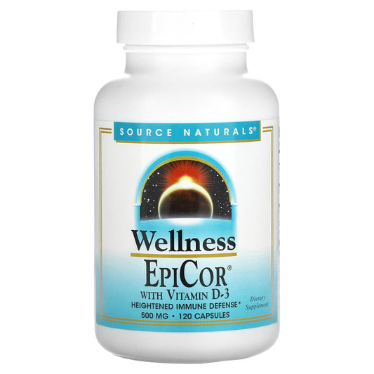 Source Naturals, EpiCor With Vitamin D-3, 120 Capsules - Image 1