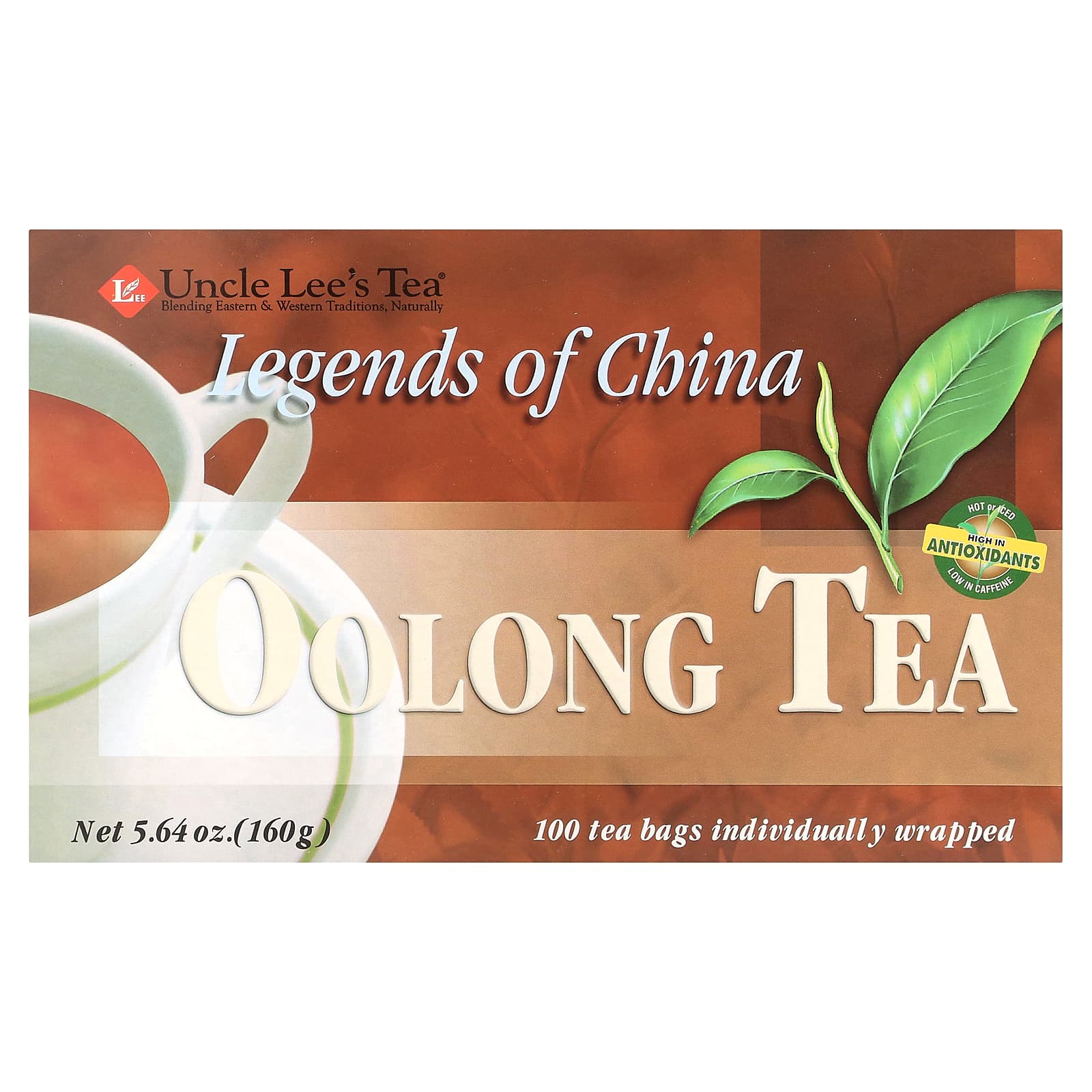 Uncle Lee's Tea, Legends of China, Oolong Tea, 100 Tea Bags, 5.64 oz (160 g) - Image 1