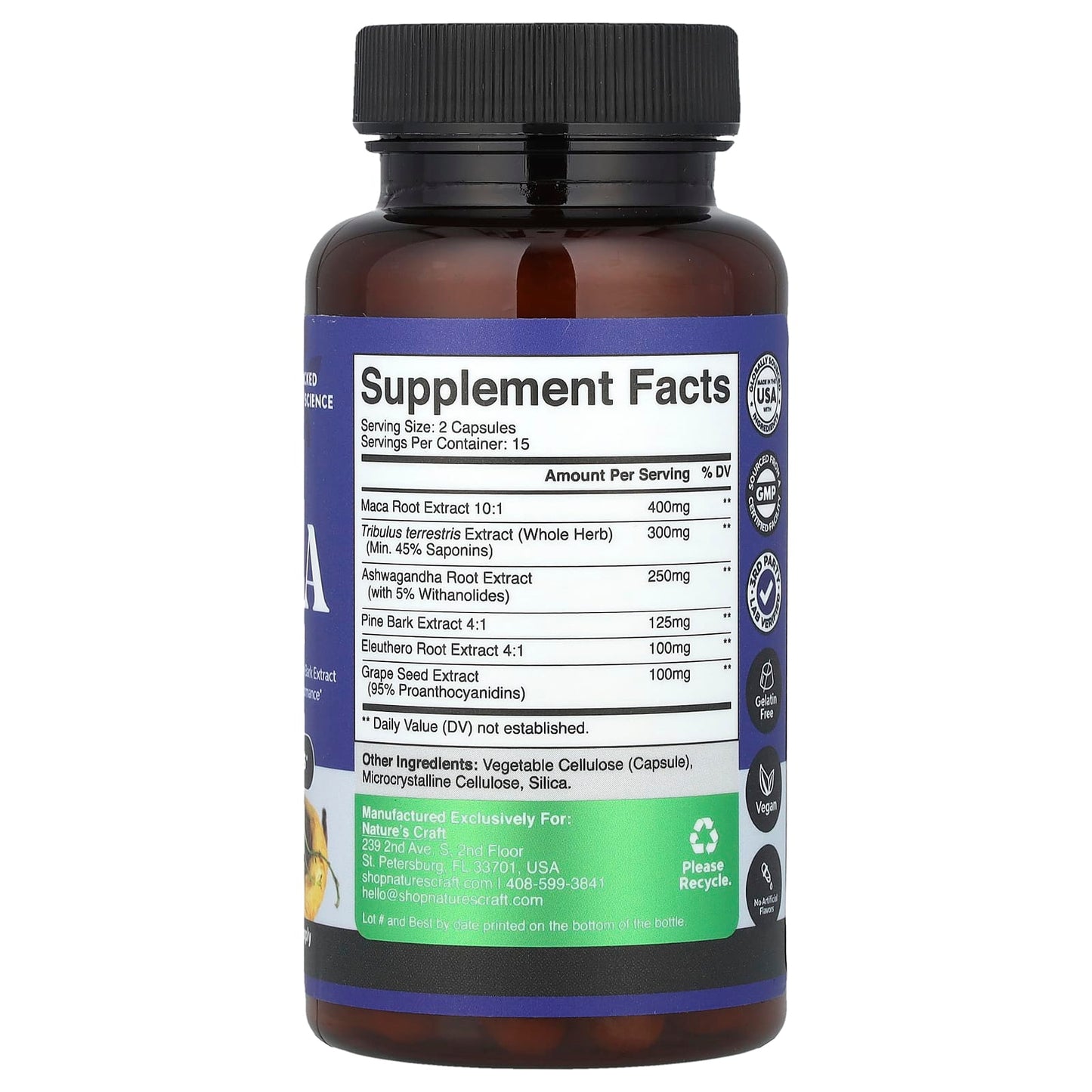 Nature's Craft, Men's Wellness, Maca Root Complex, 30 Capsules - Image 2