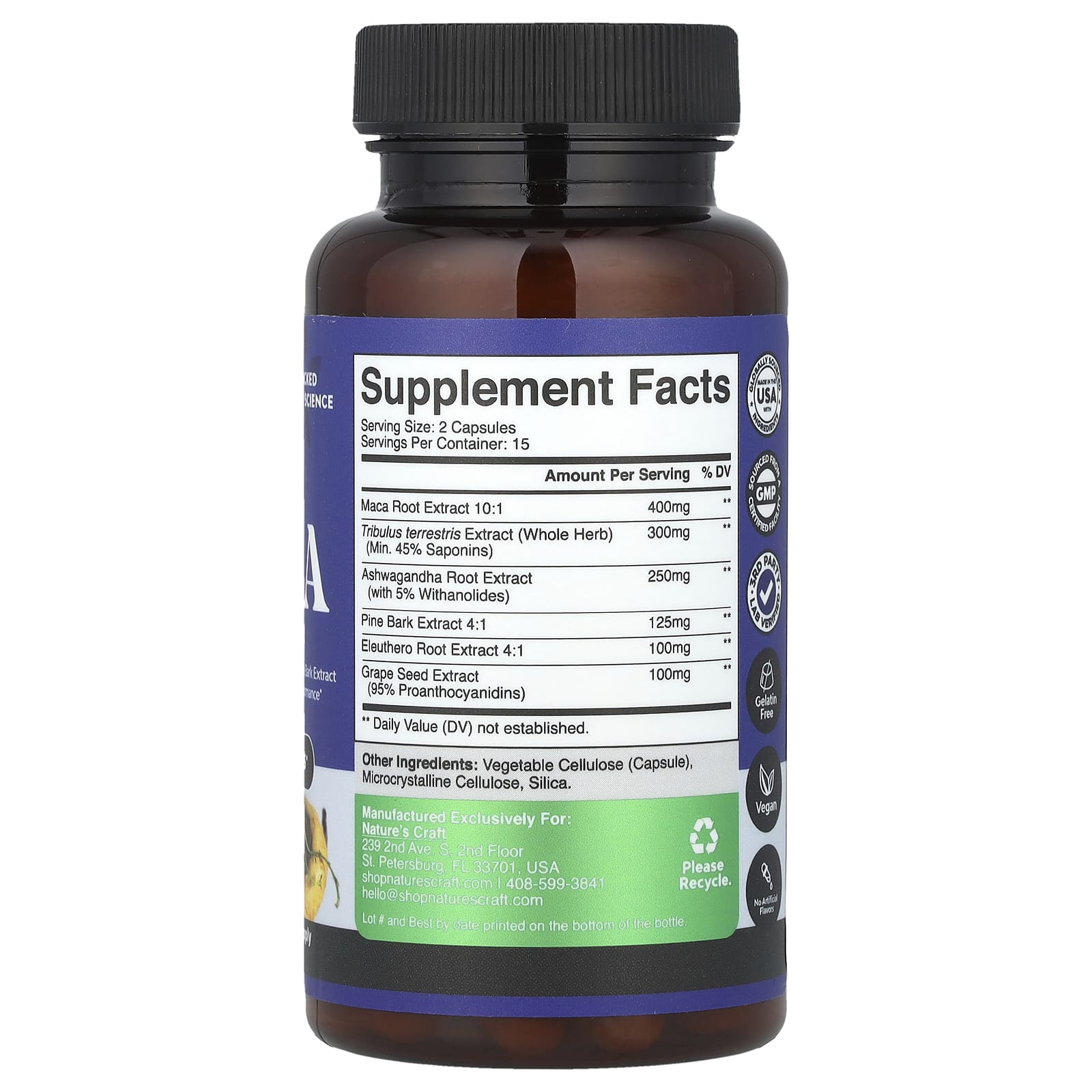 Nature's Craft, Men's Wellness, Maca Root Complex, 30 Capsules - Image 2