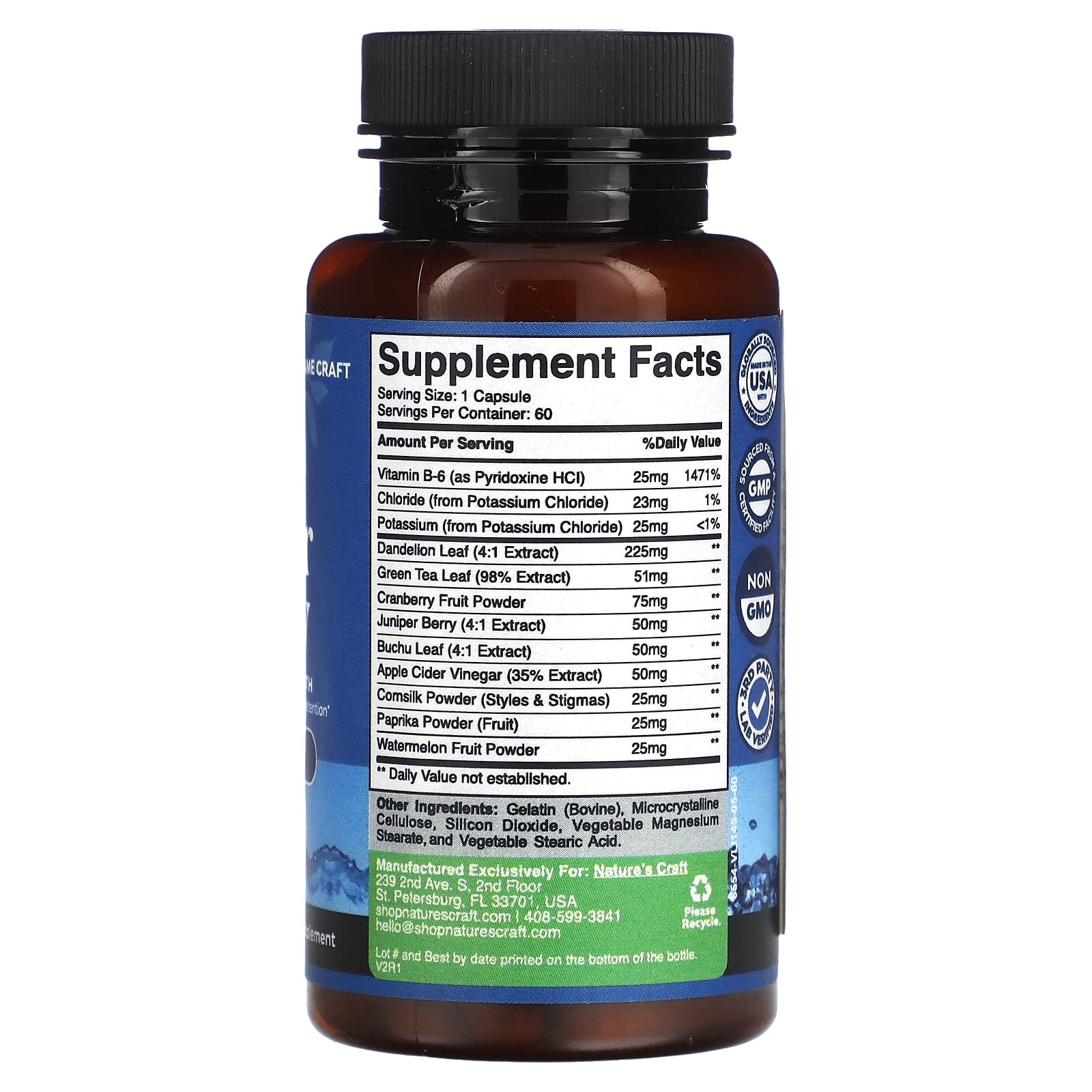Nature's Craft, Water Away, Maximum Strength, 60 Capsules - Image 2
