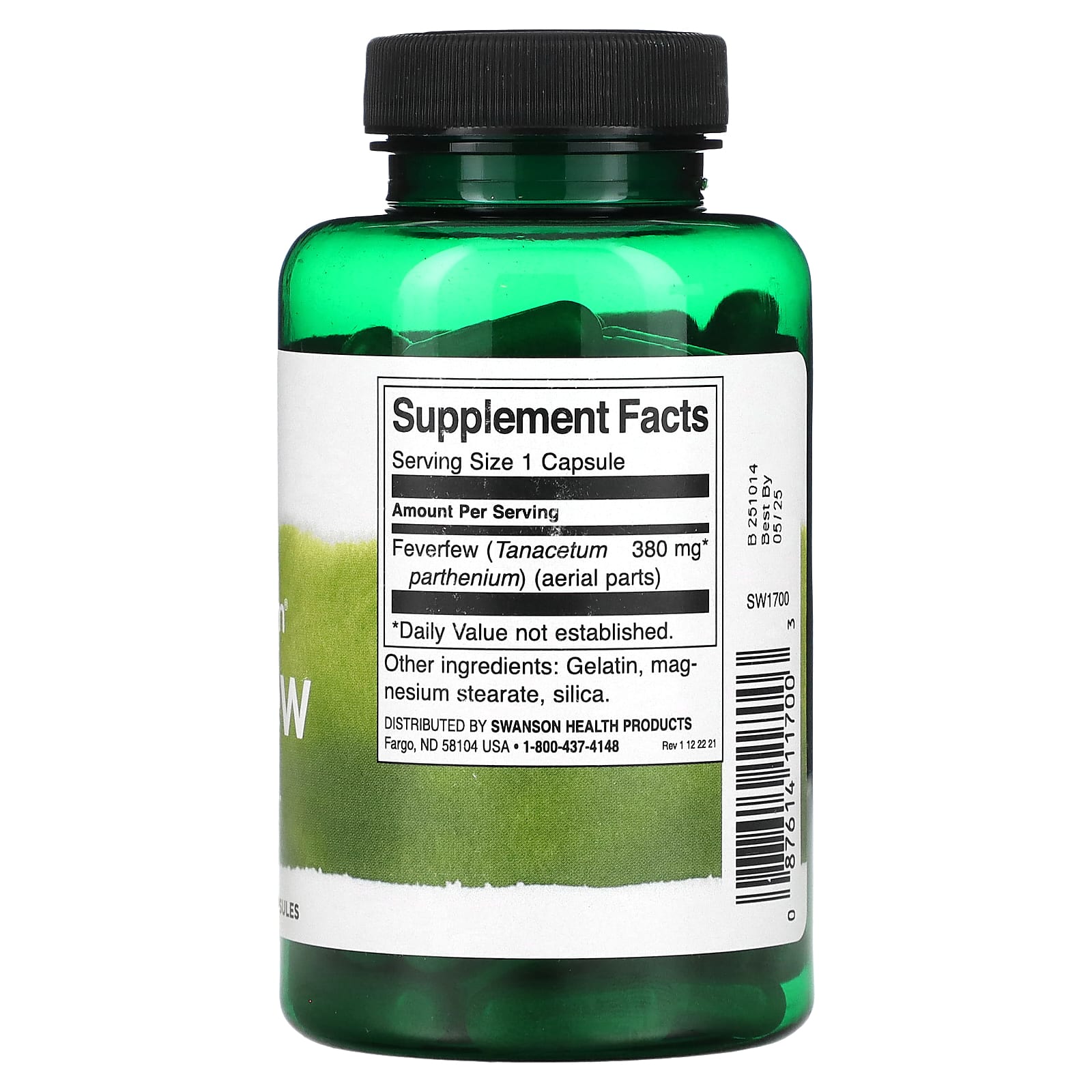 Swanson, Full Spectrum Feverfew, 380 mg, 100 Capsules - Image 2