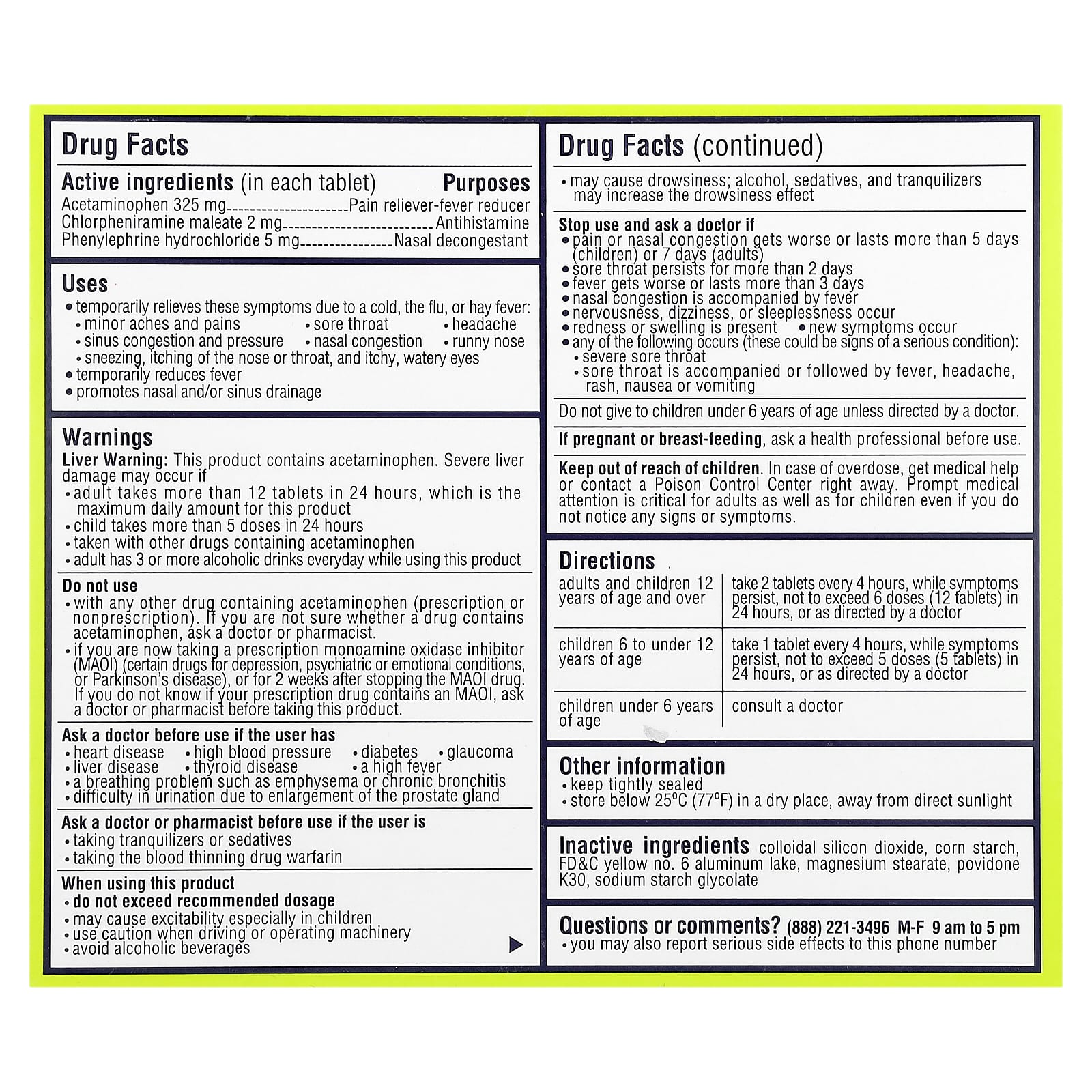 Fast Relief from Cold & Flu with Fortune Pharm Coltalin, 36 Tablets - Image 2