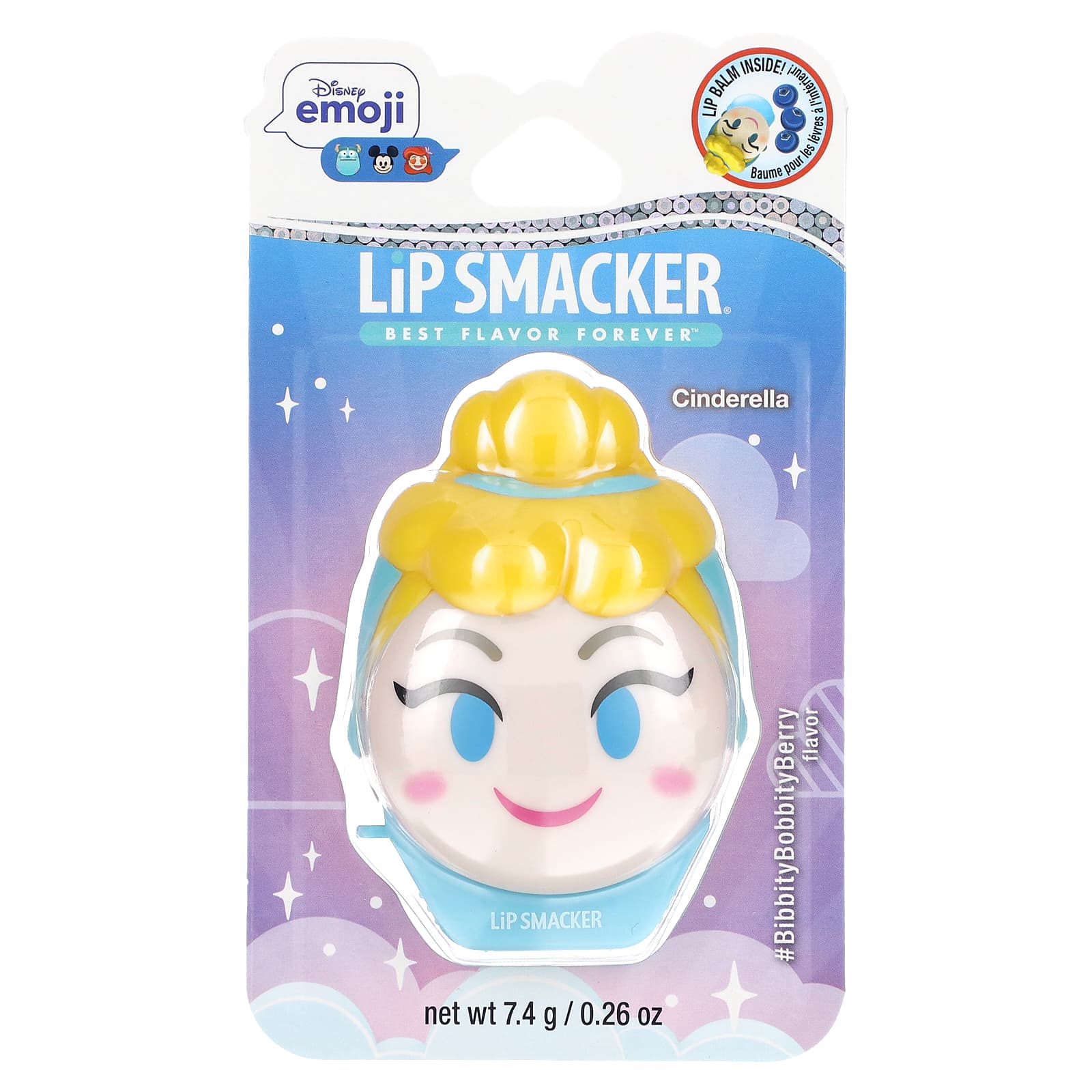 Lip Smacker, Disney Emoji, Lip Balm, Cinderella, #BibbityBobbityBerry, 0.26 oz (7.4 g) - Image 2