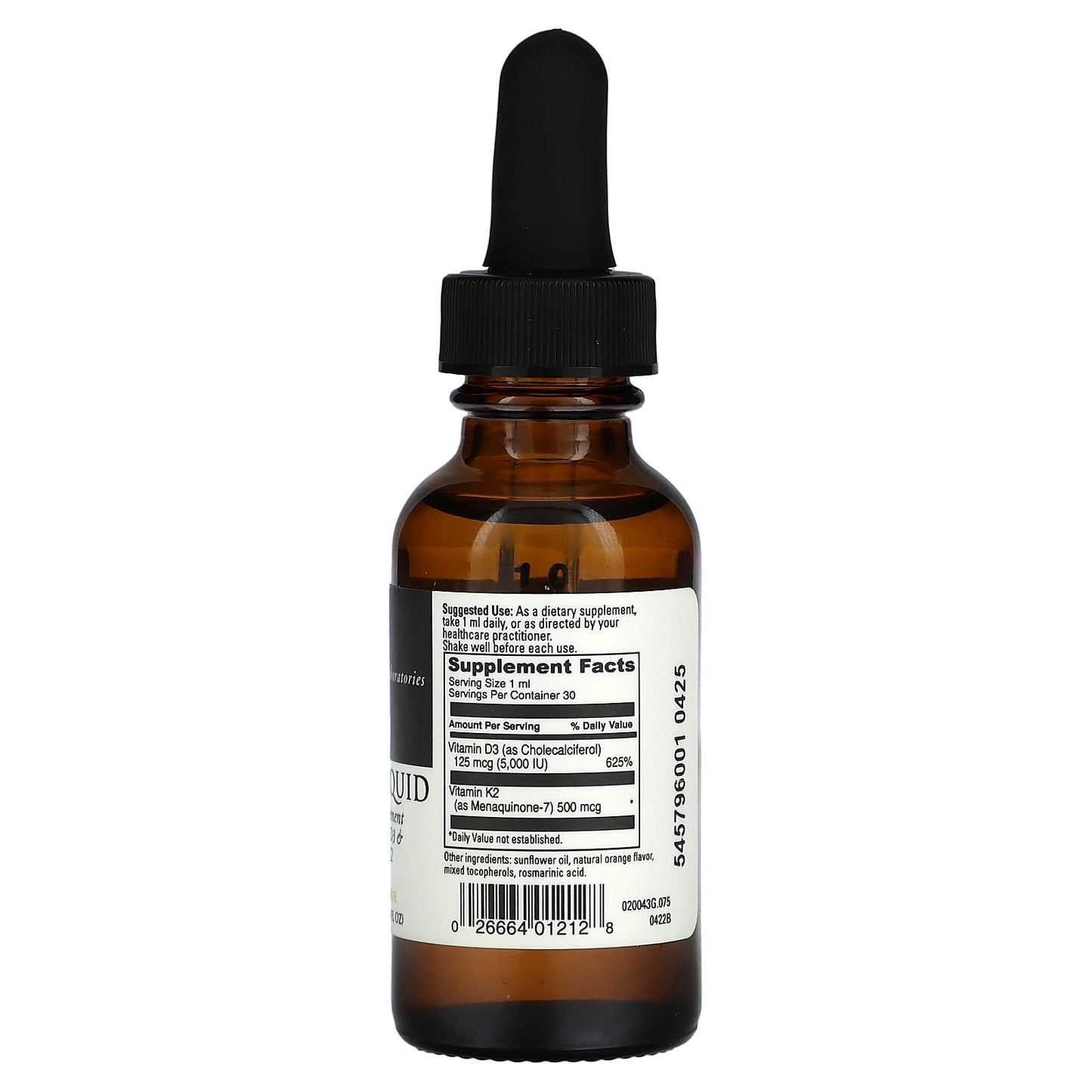 Vitamin D3 & K2 Liquid Supplement for Bone Health by DaVinci Laboratories - Image 2