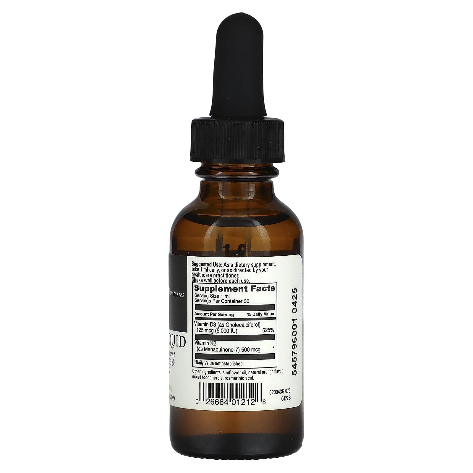 Vitamin D3 & K2 Liquid Supplement for Bone Health by DaVinci Laboratories - Image 2