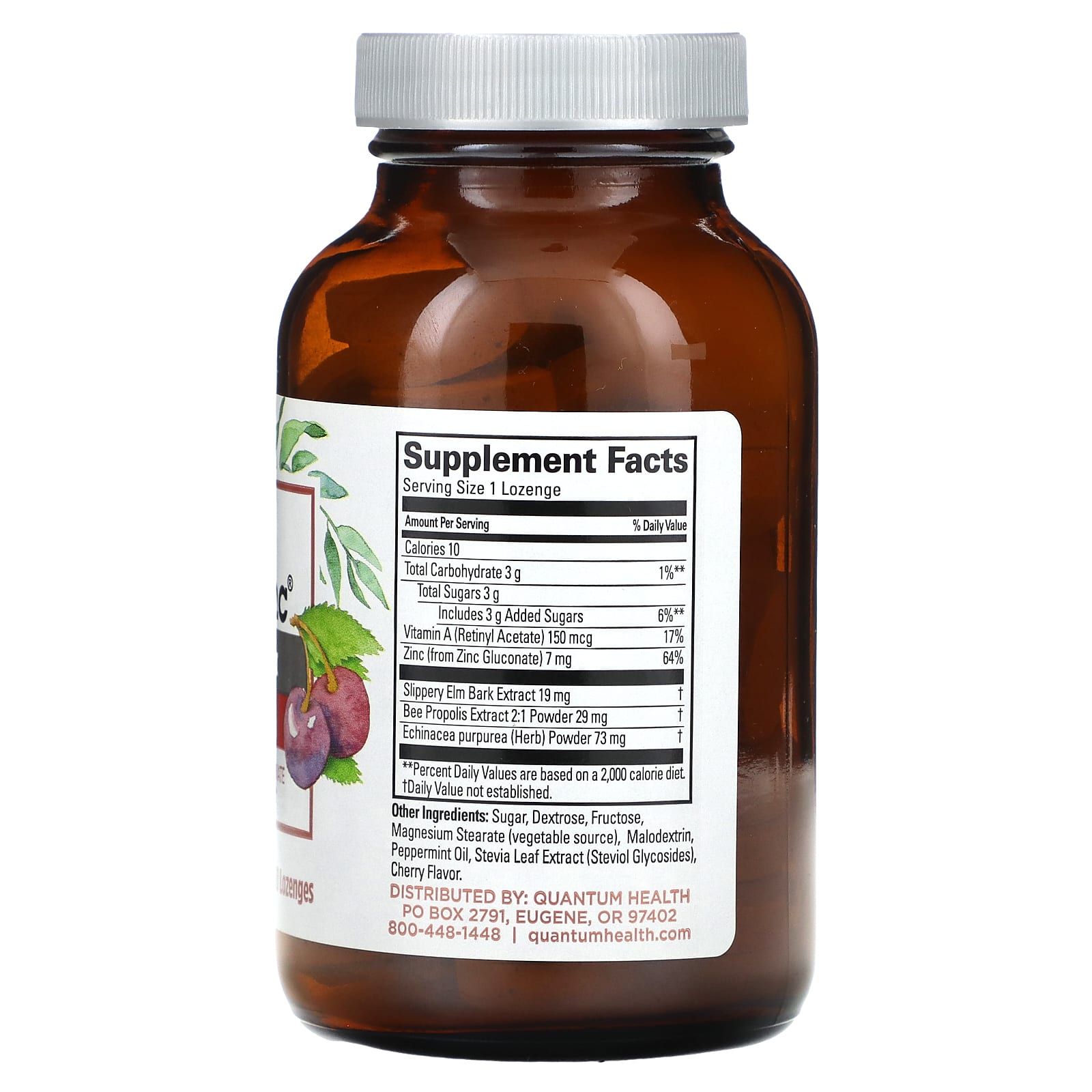 Quantum Health, TheraZinc, Echinacea, Cherry Mint , 60 Lozenges - Image 2
