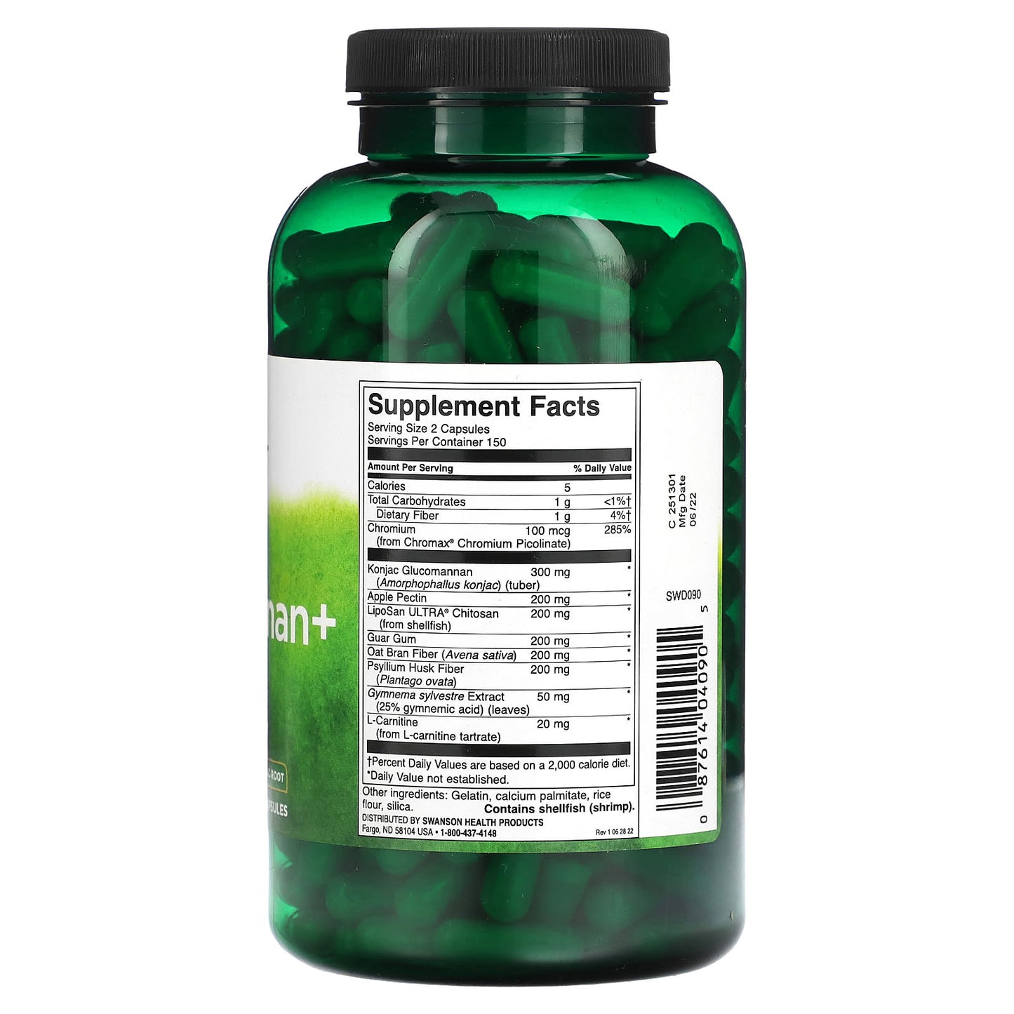 Swanson, Glucomannan+, 300 Capsules - Image 2