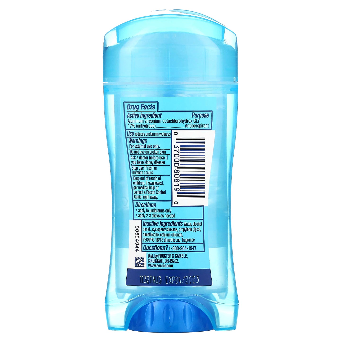 Secret, Outlast, 48 Hr Clear Gel Deodorant, Protecting Powder, 2.6 oz (73 g) - Image 2