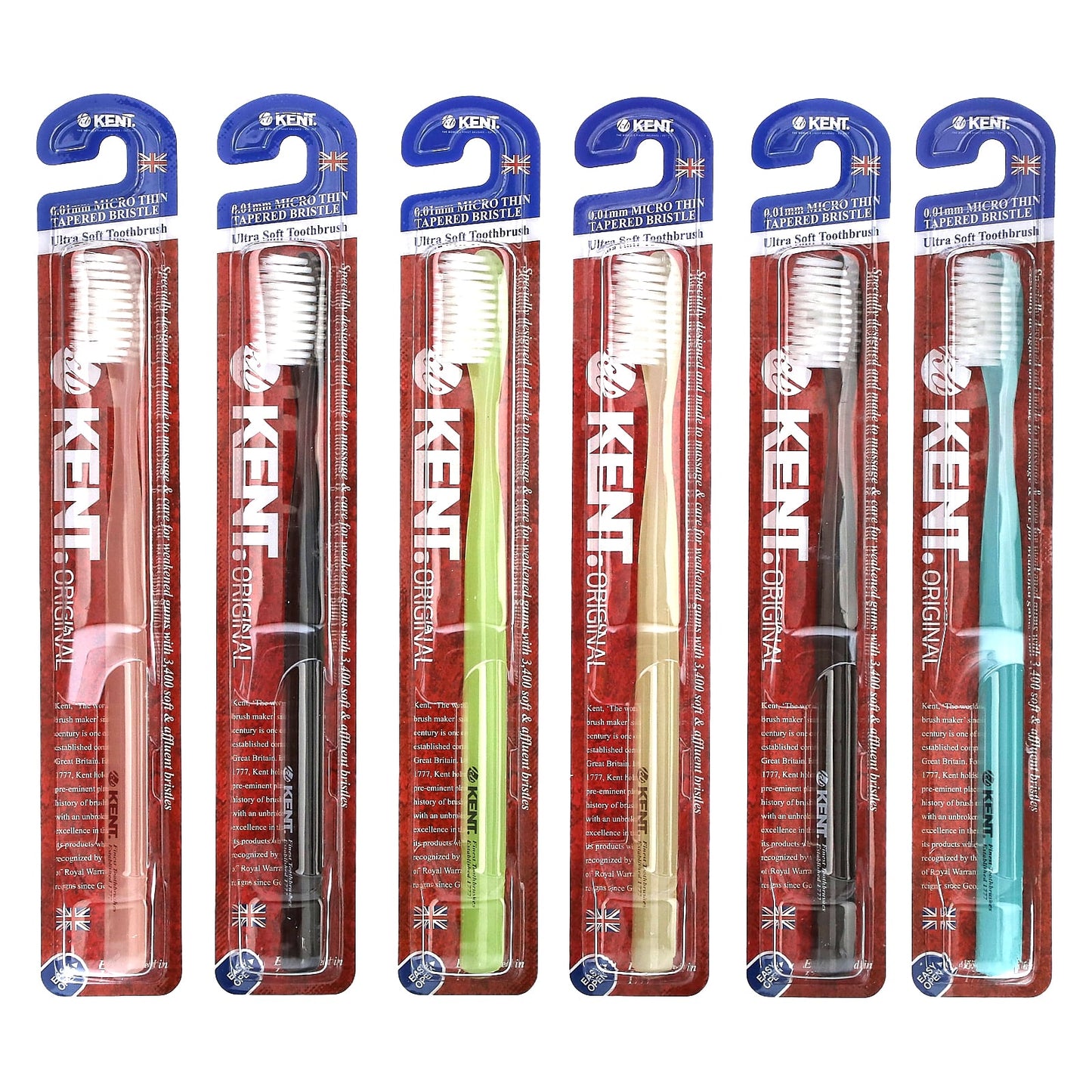 Kent, Ultra Soft Toothbrush, Original, 6 Toothbrushes - Image 1