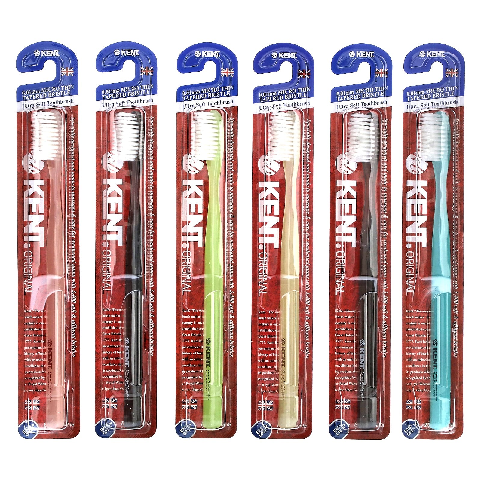 Kent, Ultra Soft Toothbrush, Original, 6 Toothbrushes - Image 1