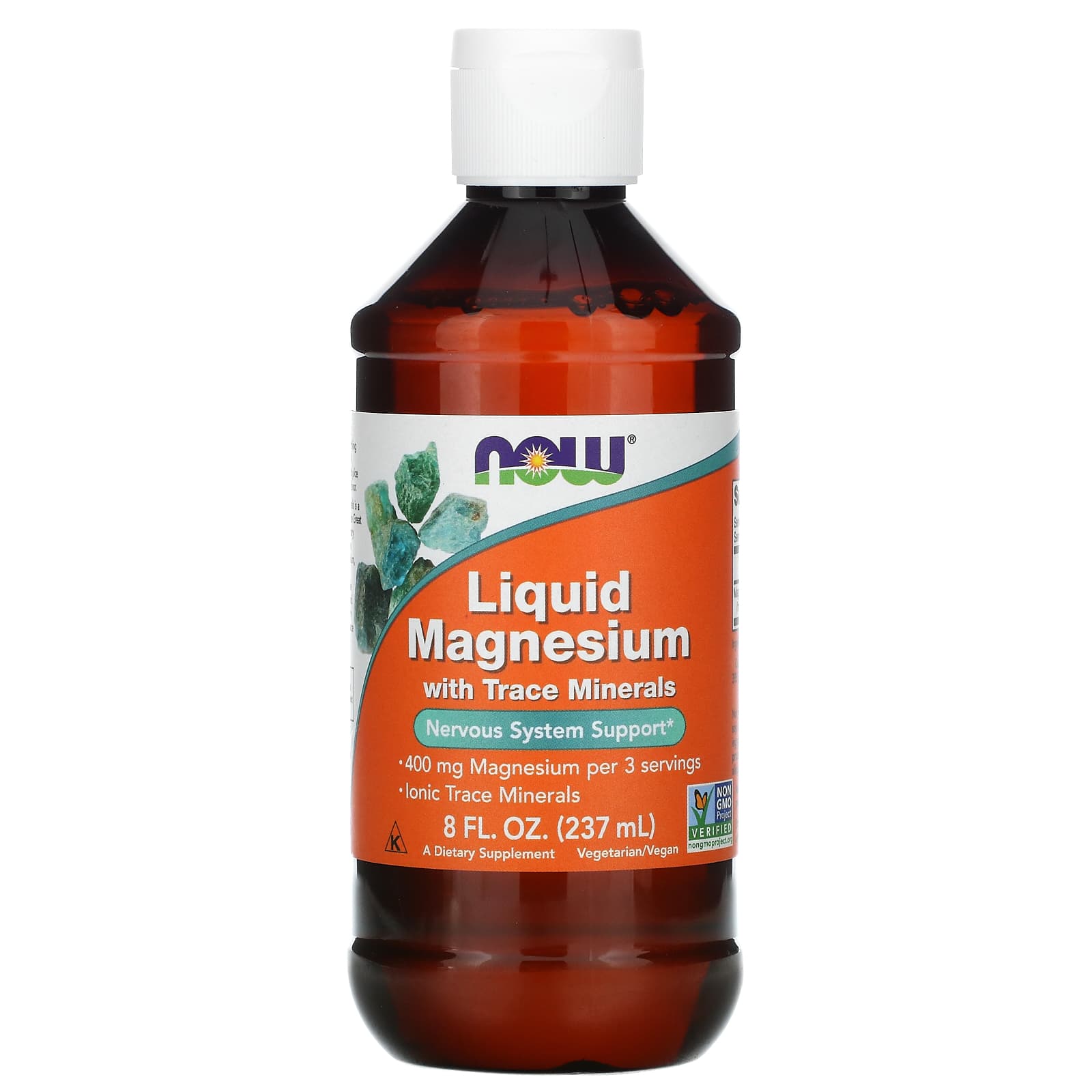 NOW Foods, Liquid Magnesium with Trace Minerals, 8 fl oz (237 ml) - Image 1