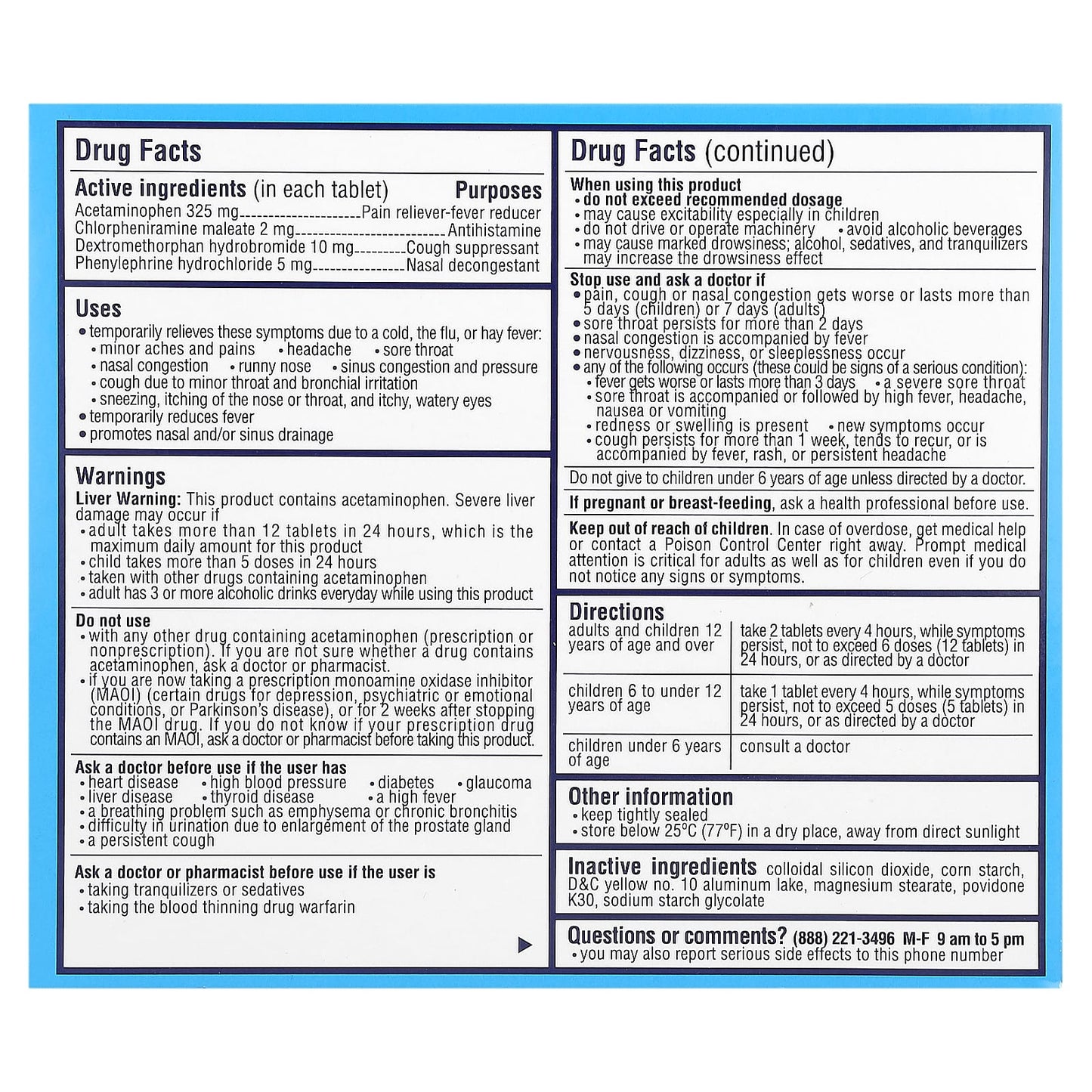 Coltalin-DM Multi-Symptom Relief by Fortune Pharm, 36 Tablets - Image 2