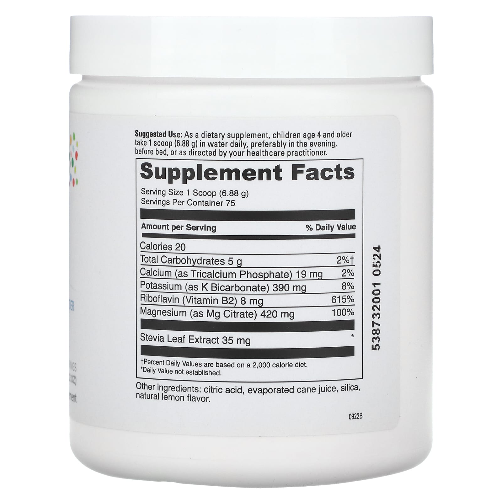 Little DaVinci, Fizzy Mag, Effervescent Magnesium Powder, Lemon Lime, 18.22 oz (516 g) - Image 2
