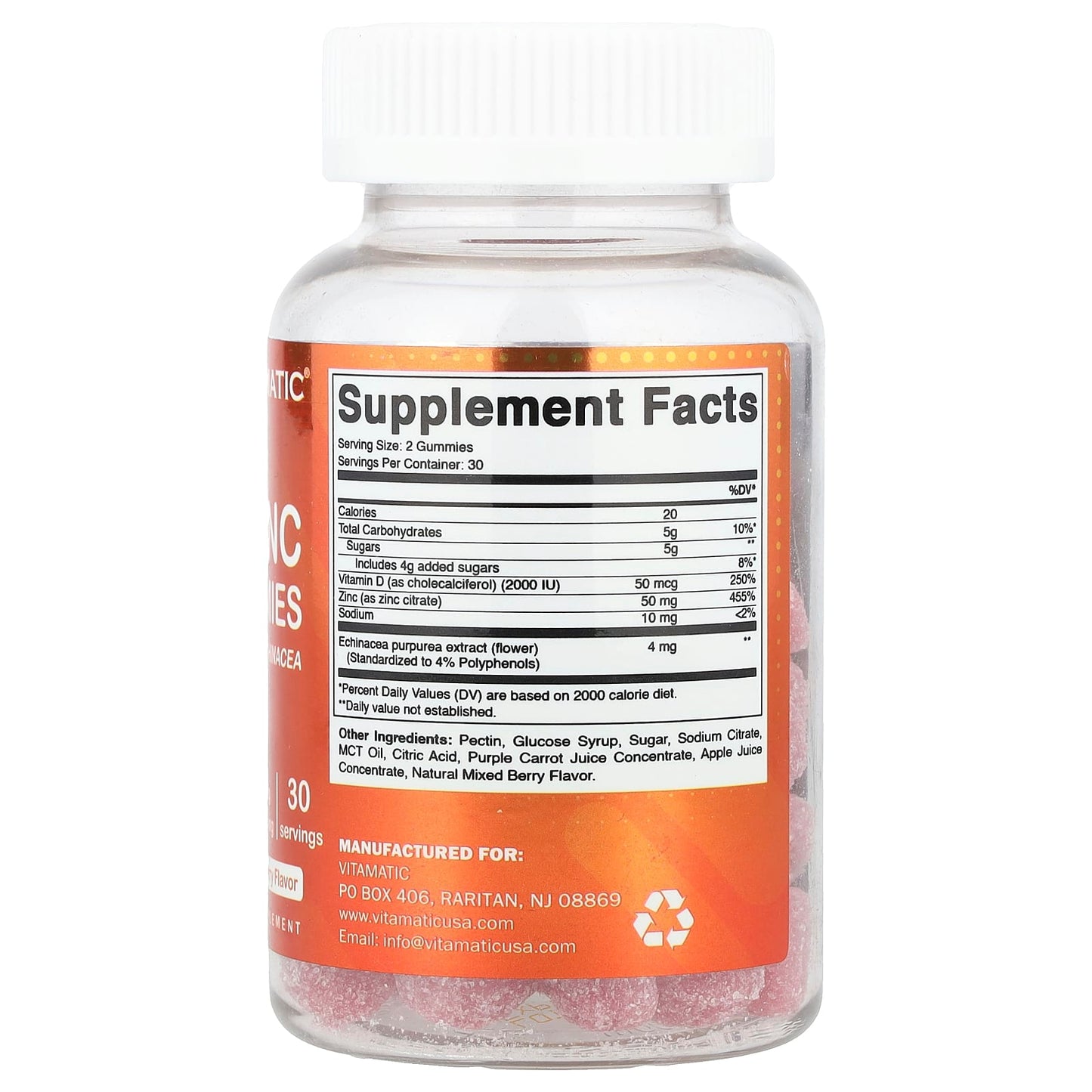 Vitamatic, Zinc Gummies, Mixed Berry, 60 Gummies - Image 2