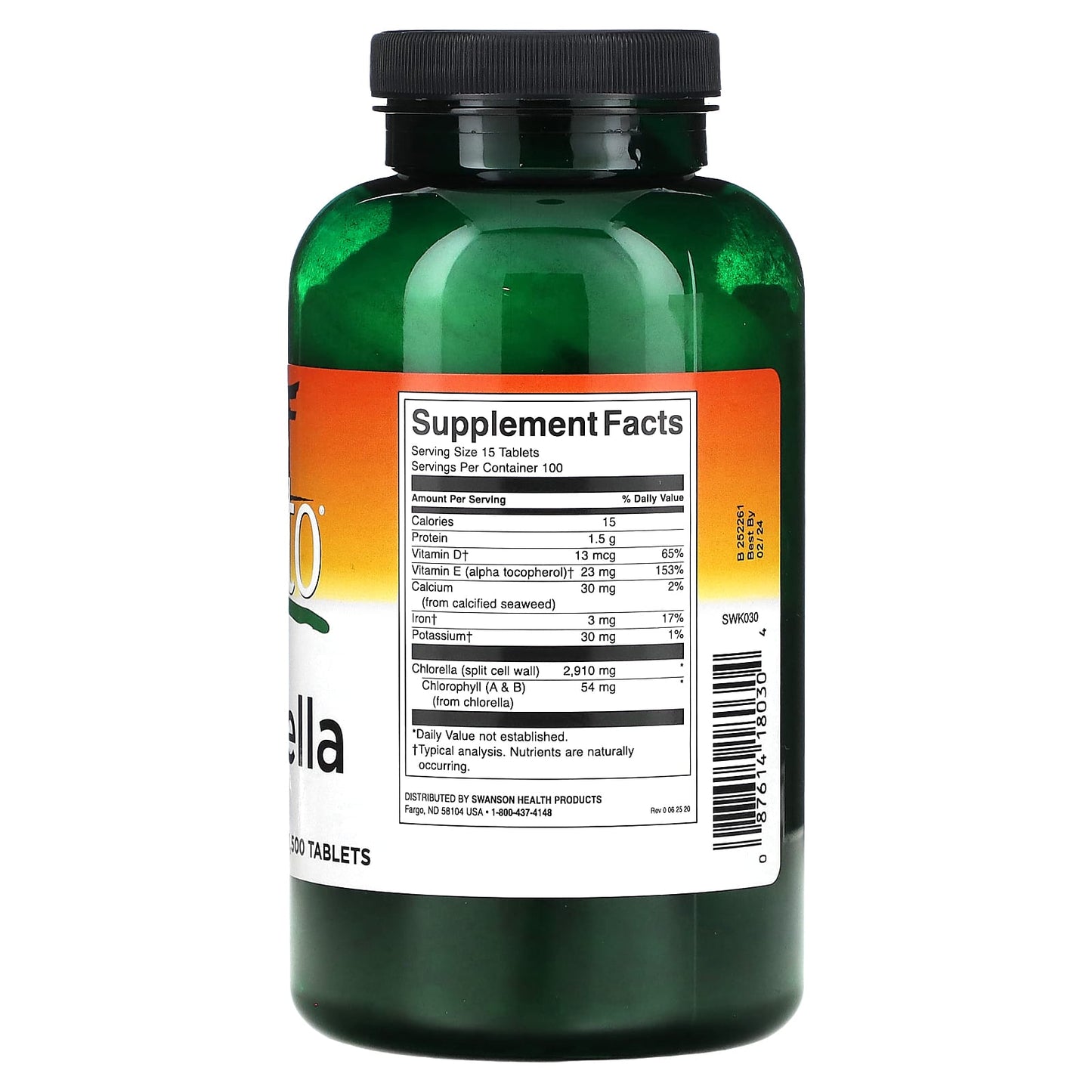 Swanson, Kyoto Chlorella, 1,500 Tablets - Image 2