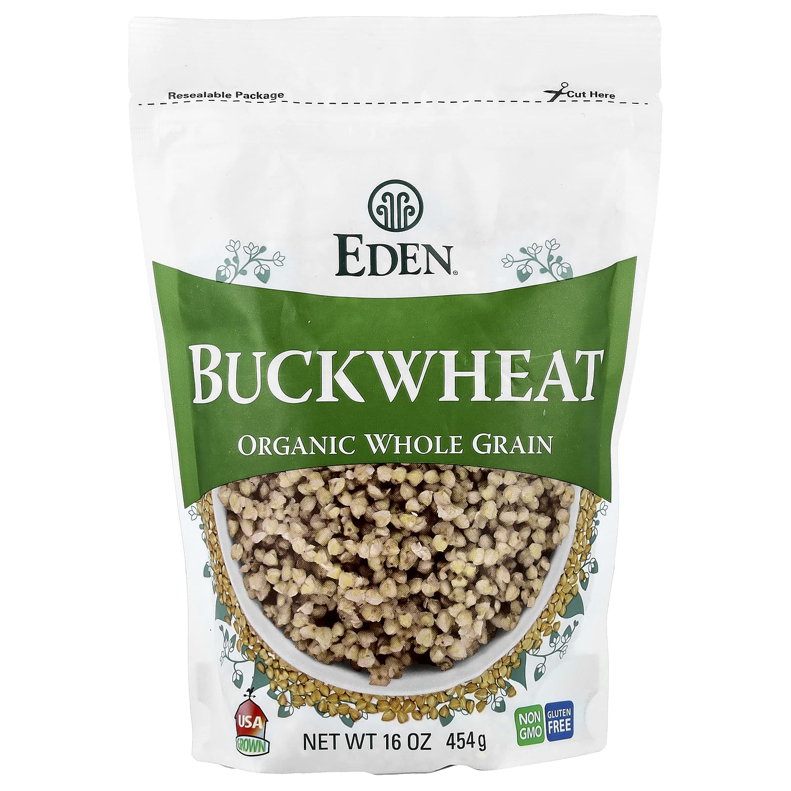 US-Grown Organic Buckwheat Groats 16 oz (454g) - Image 1