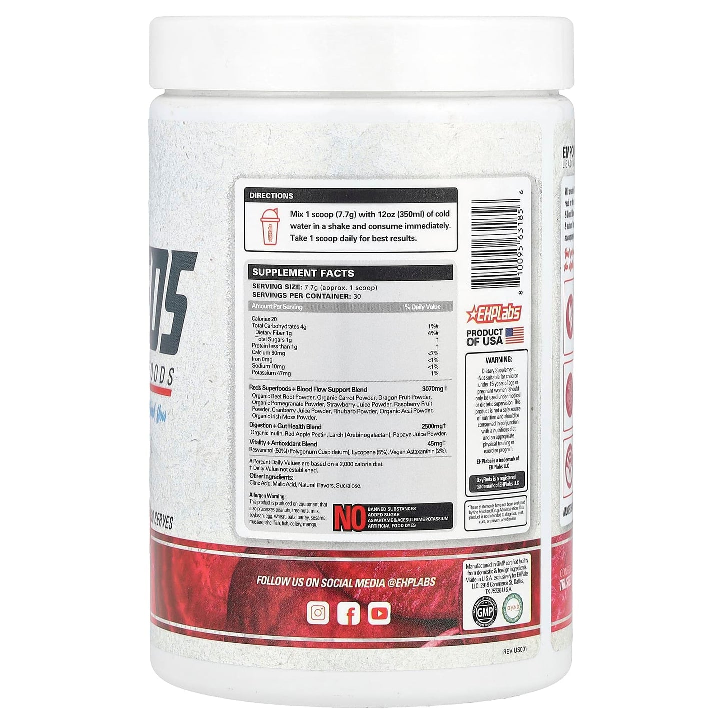 EHPlabs Daily Red Superfoods Energy & Blood Flow Support - Image 2
