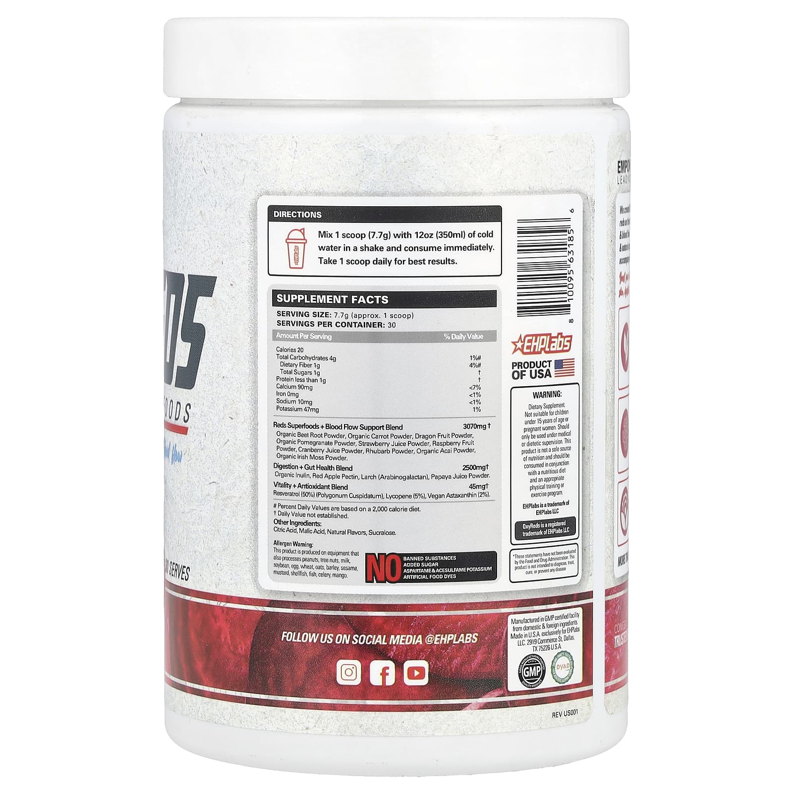 EHPlabs Daily Red Superfoods Energy & Blood Flow Support - Image 2