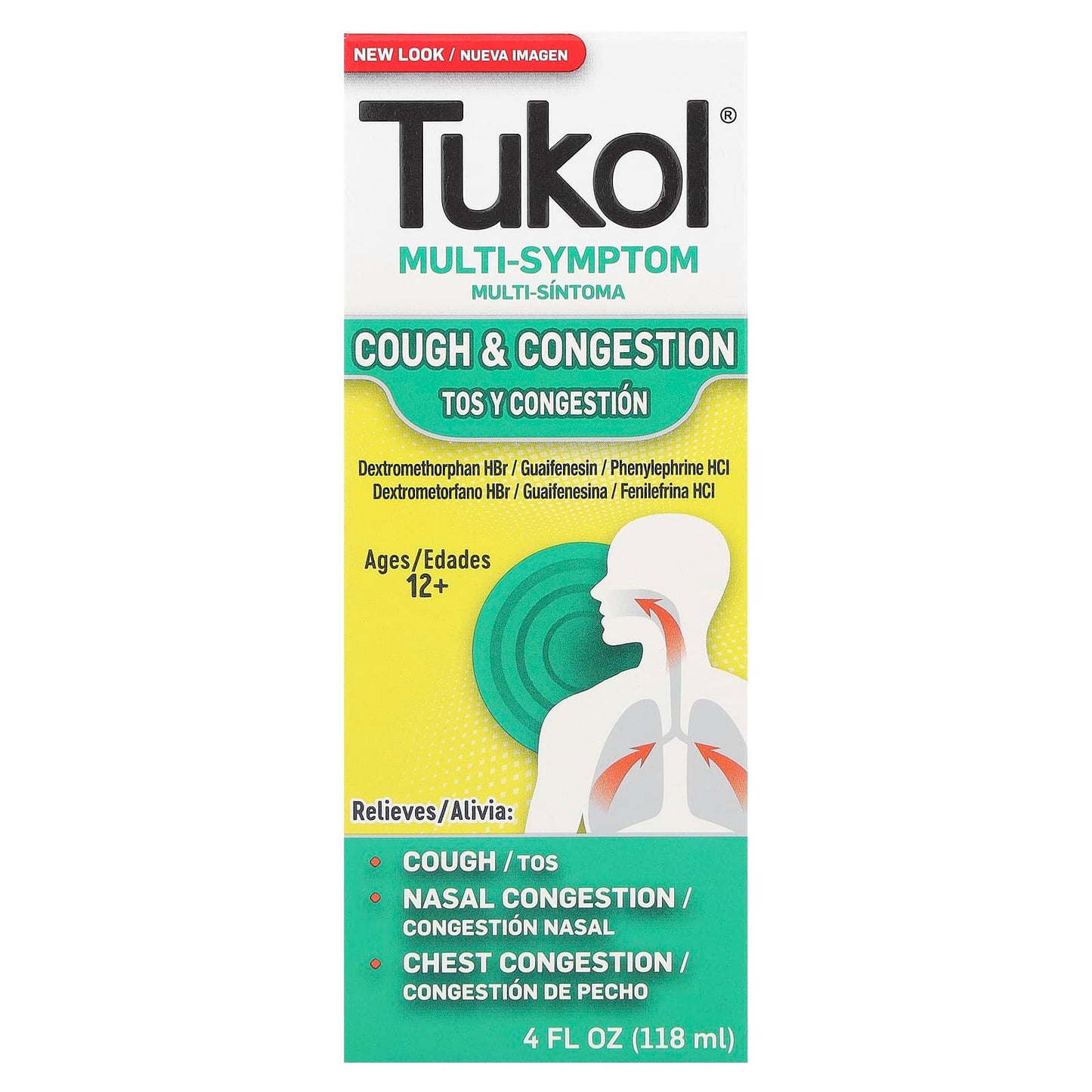 Tukol, Multi-Symptom, Cough & Congestion, Ages 12+, 4 fl oz (118 ml) - Image 1