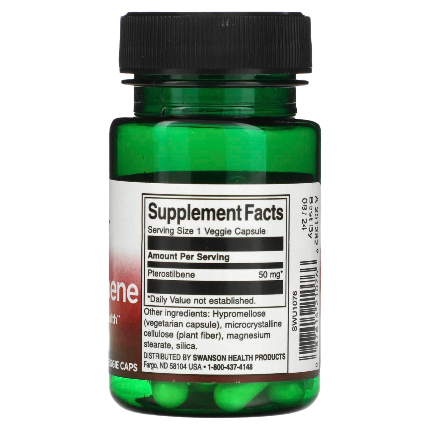 Swanson, Pterostilbene, 50 mg , 30 Veggie Caps - Image 2