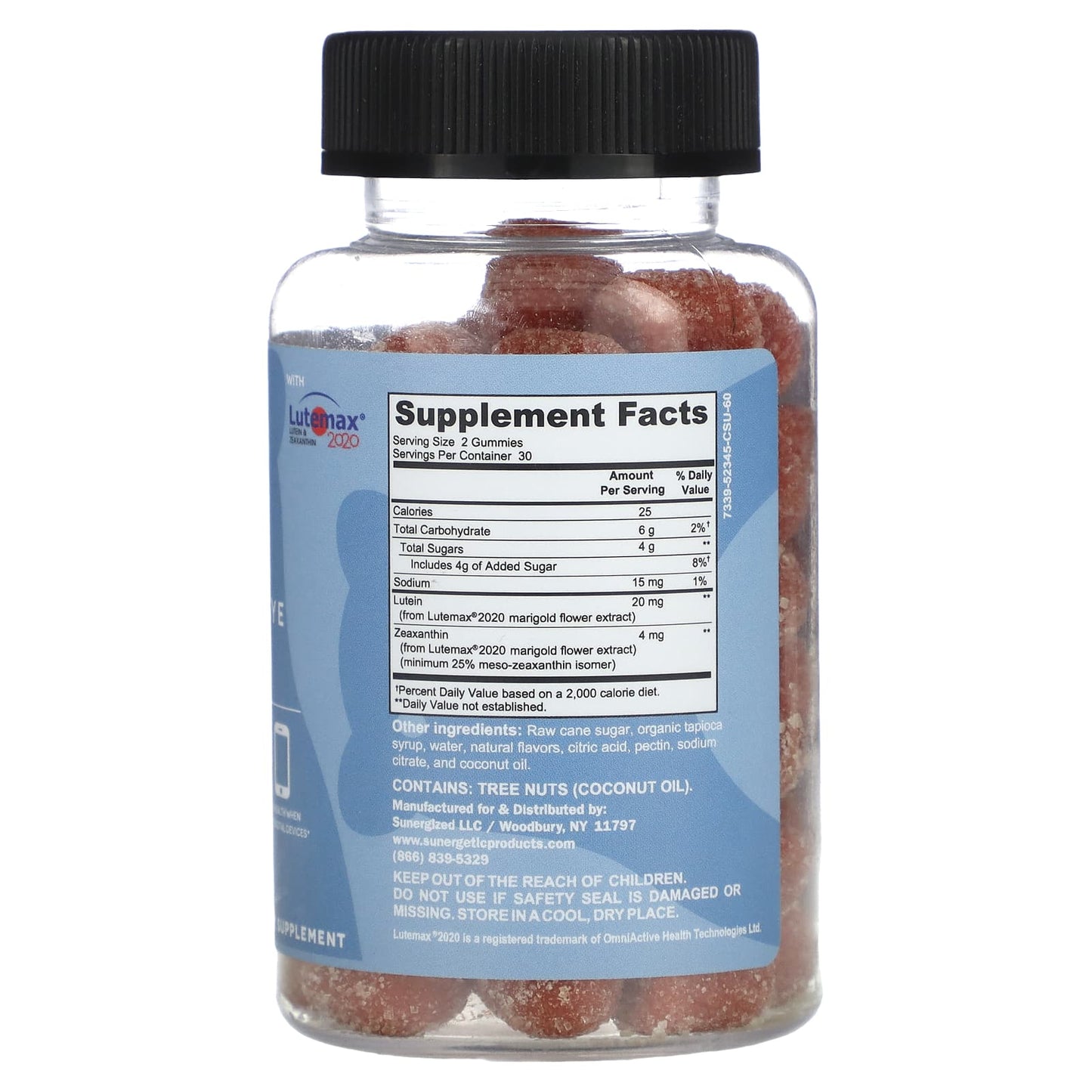 Sunergetic, Advanced Eye Gummies, Mango, 60 Gummies - Image 2