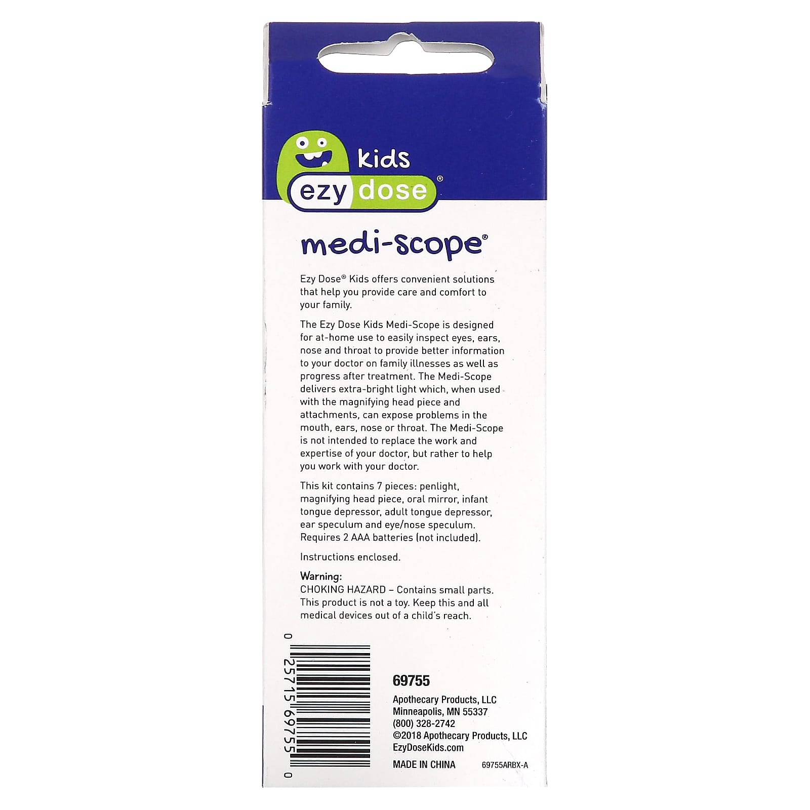 Ezy Dose, Kids, Medi-Scope 7-in-1 Tool For Eyes, Ears, Nose and Throat , 7 Piece Kit