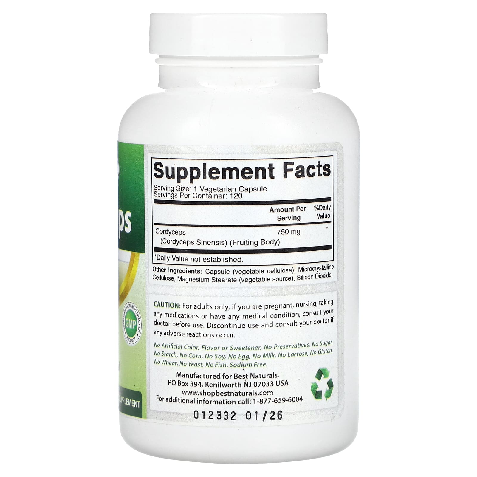 Cordyceps Supplement for Energy and Immunity - 120 Capsules - Image 2