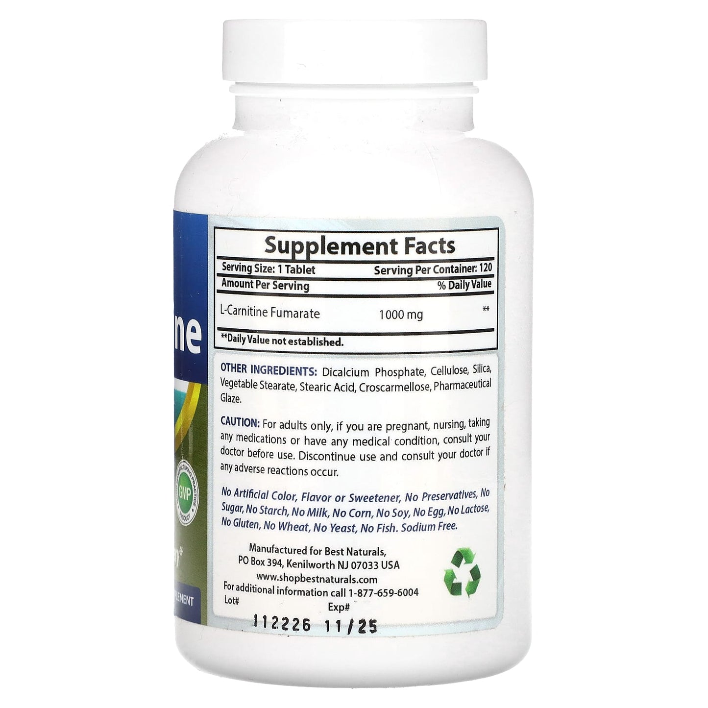 L-Carnitine 1000mg - Metabolic Energy Supplement for Exercise Recovery - Image 2