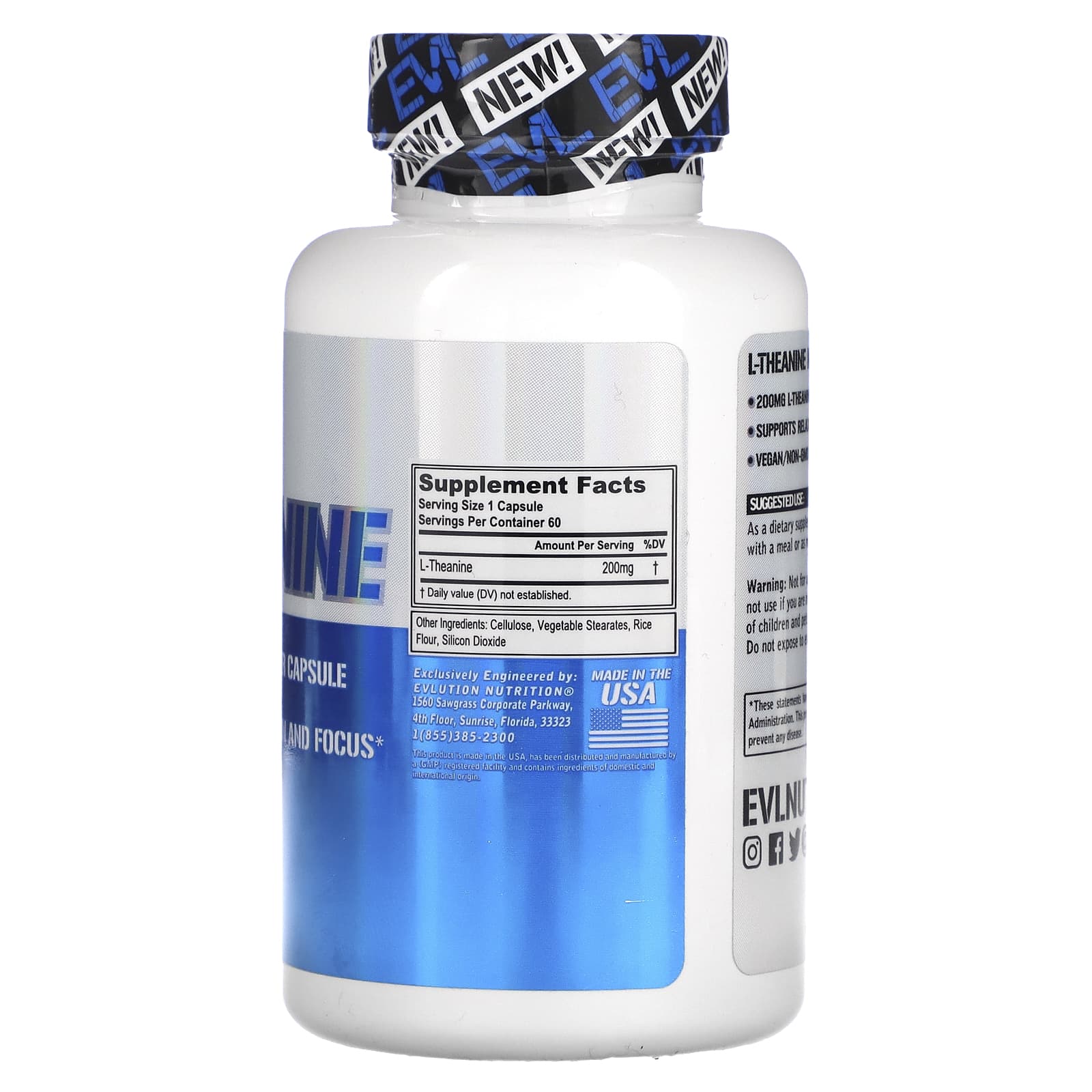 L-Theanine Relaxation & Focus Supplement by EVLution Nutrition - Image 2
