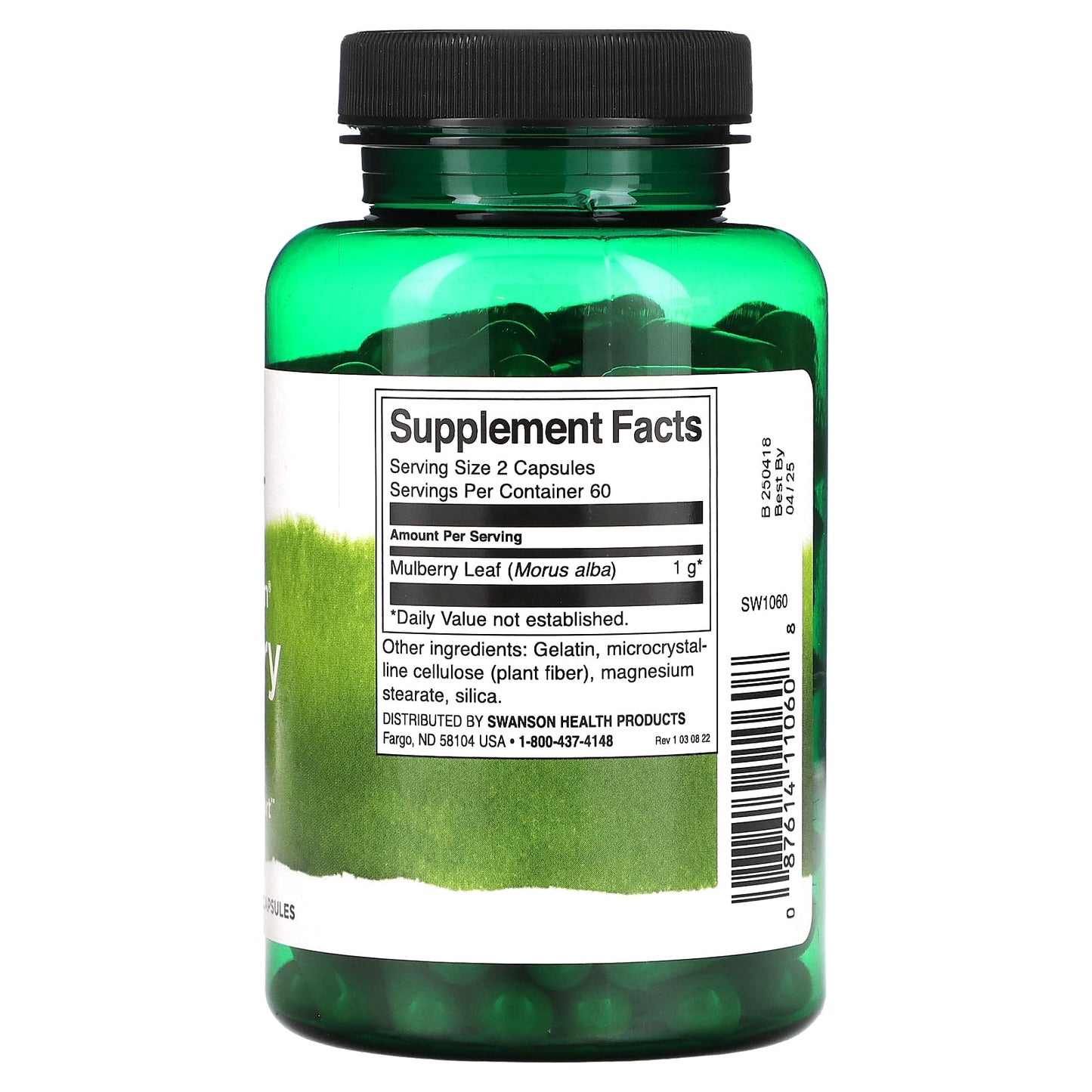 Swanson, Mulberry Leaf, 500 mg, 120 Capsules - Image 2