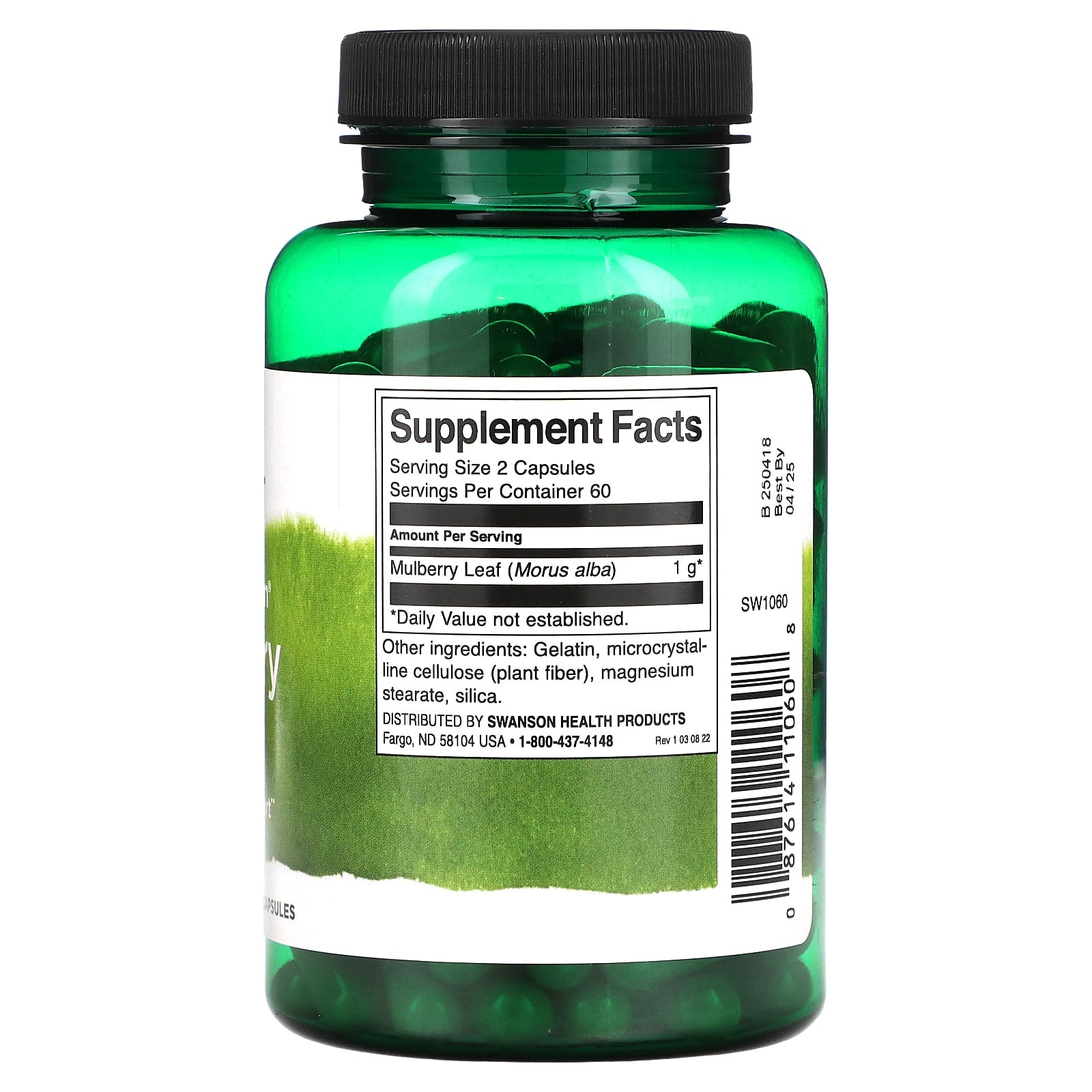 Swanson, Mulberry Leaf, 500 mg, 120 Capsules - Image 2