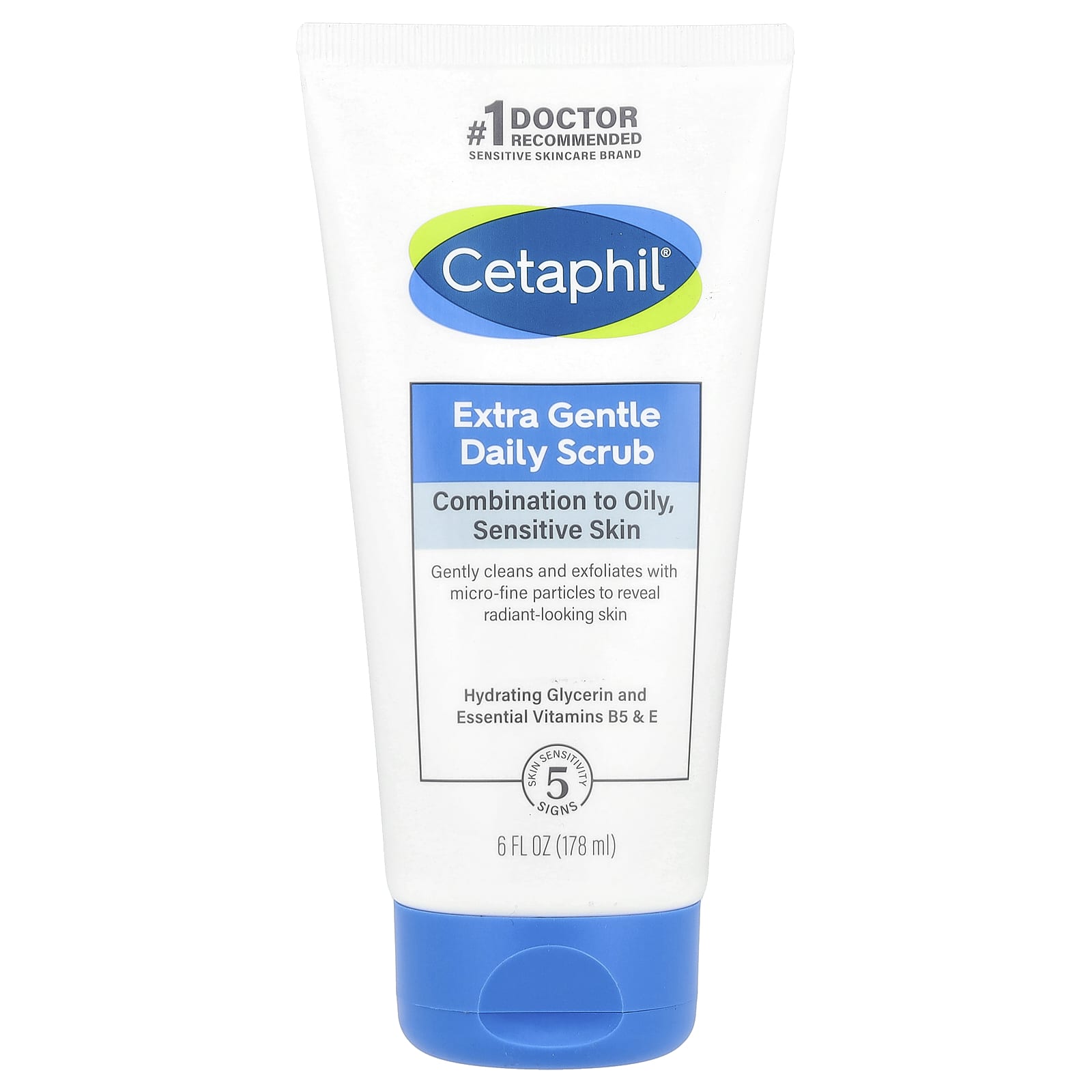 Cetaphil Extra Gentle Daily Scrub for Sensitive Skin, 6 fl oz - Image 1