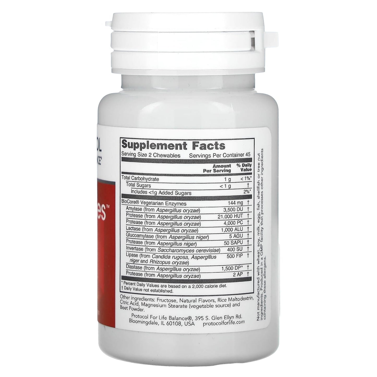 Protocol for Life Balance, ProtoZymes, 90 Chewables - Image 2