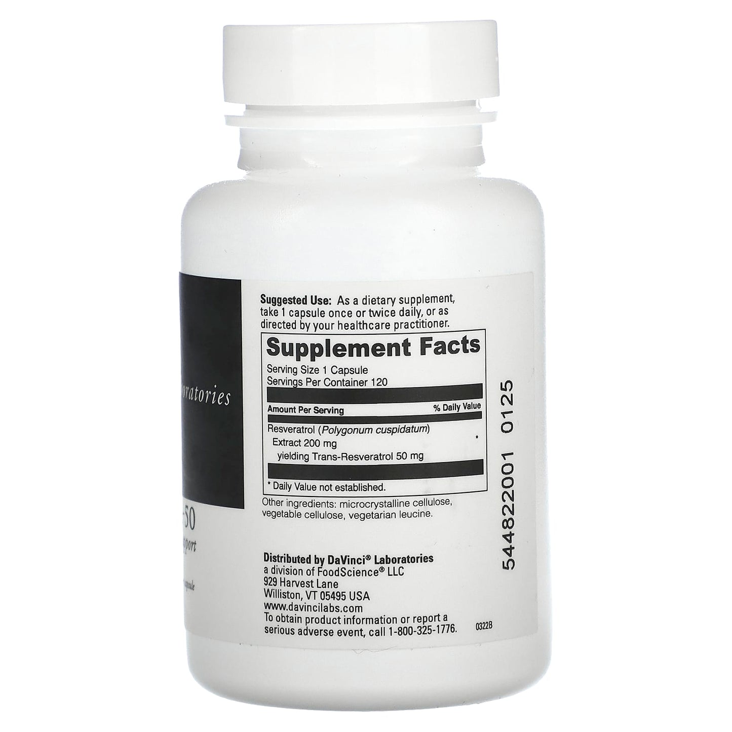 Resveratrol-50 by DaVinci Laboratories - Support Cardiovascular Health - Image 2